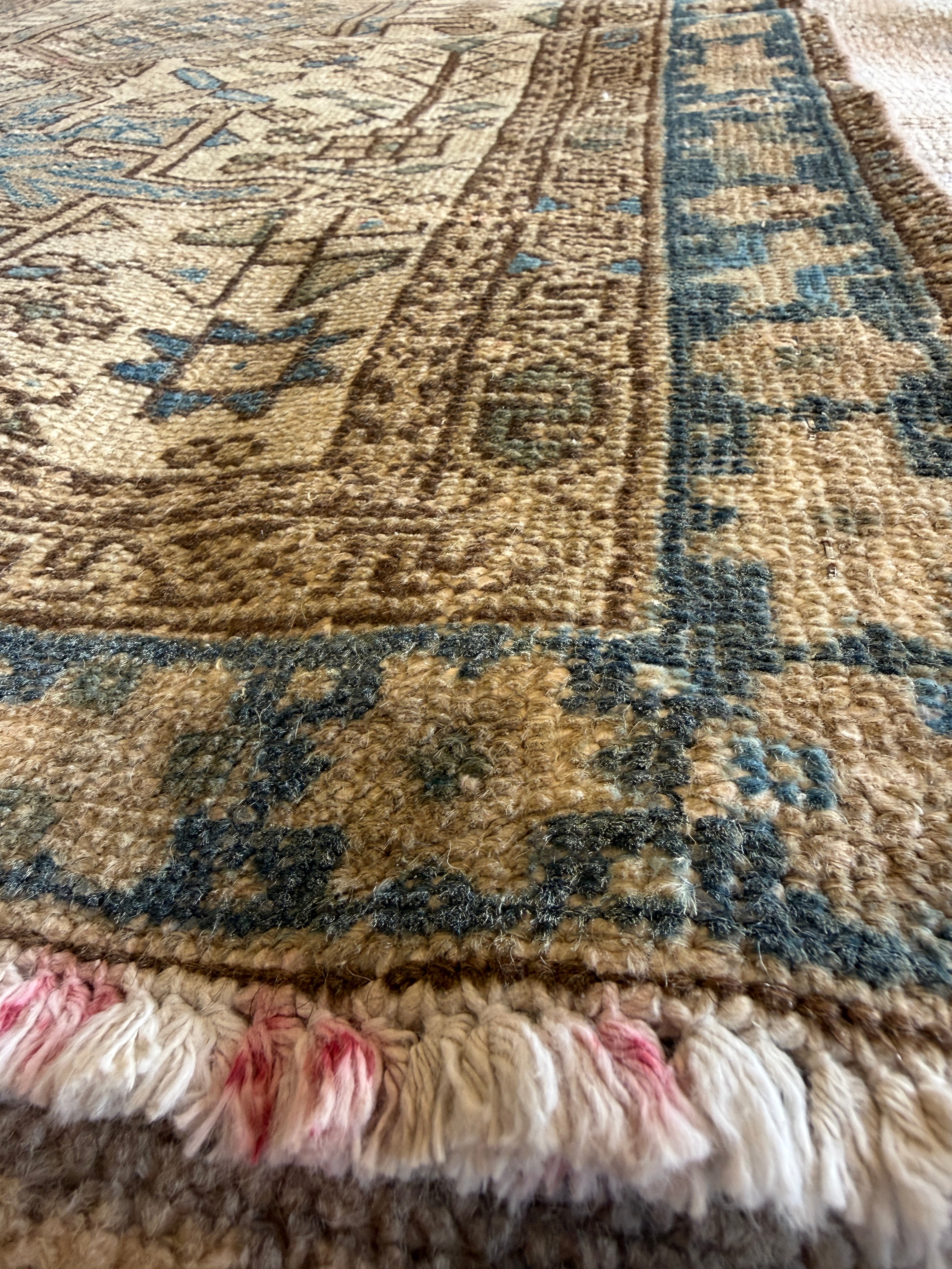 Christina M. Fitzgerald 3x4.5 Blue Hand-Knotted Heriz Rug