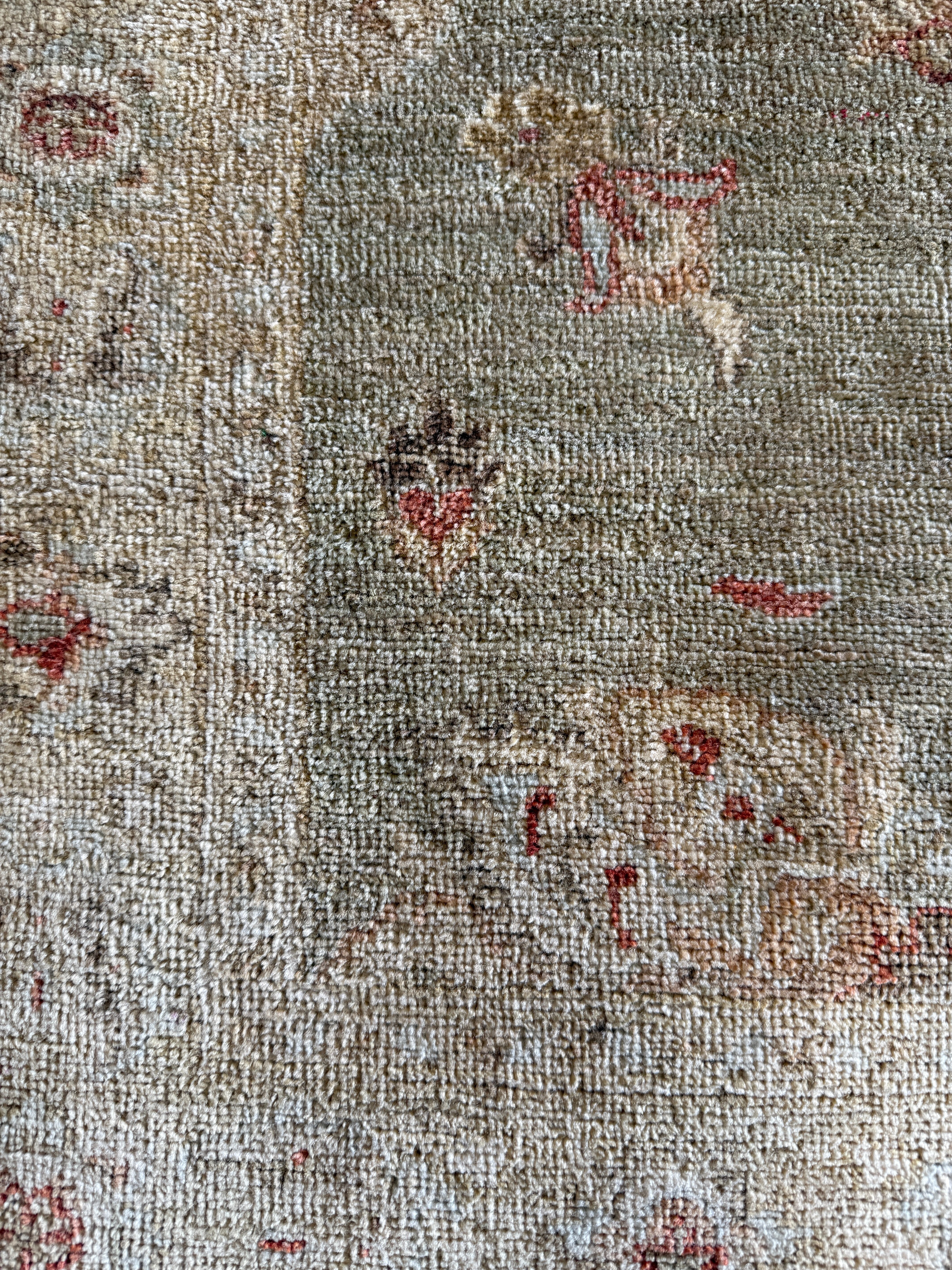Jodie Plumb 2.11x4.9 Green Hand-Knotted Farhan Rug