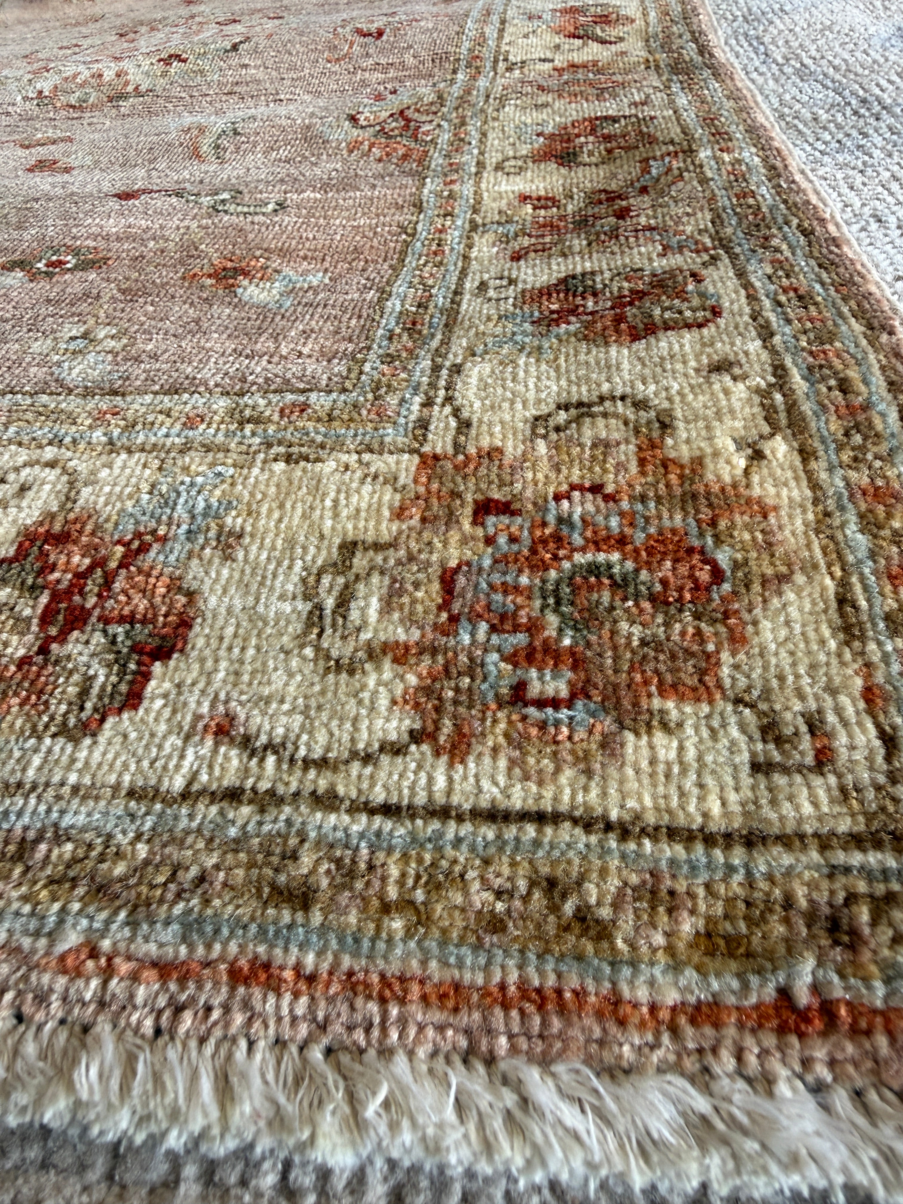 Joy Sunday 2.8x3.9 Light Pink Hand-Knotted Farhan Rug