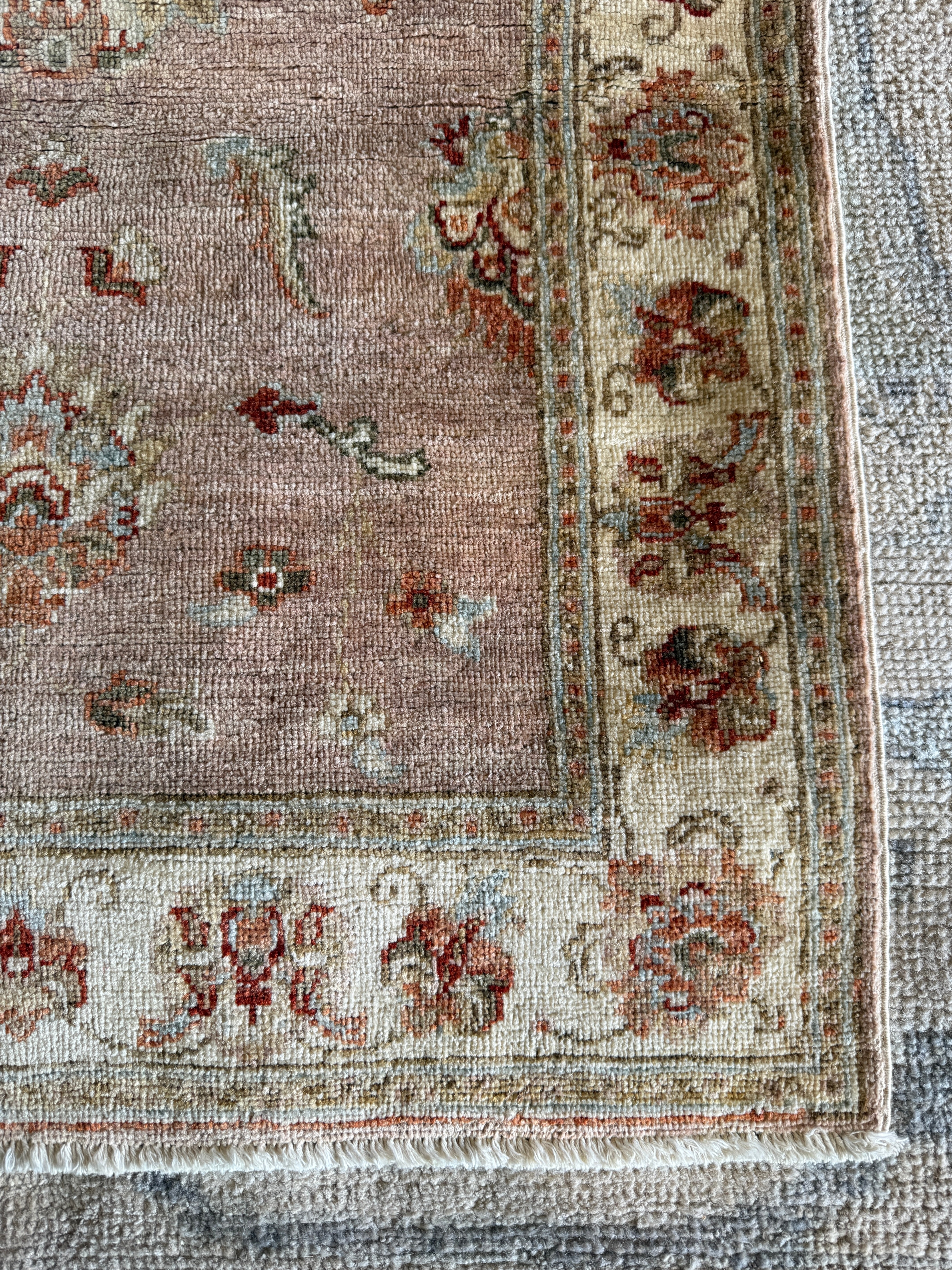 Joy Sunday 2.8x3.9 Light Pink Hand-Knotted Farhan Rug