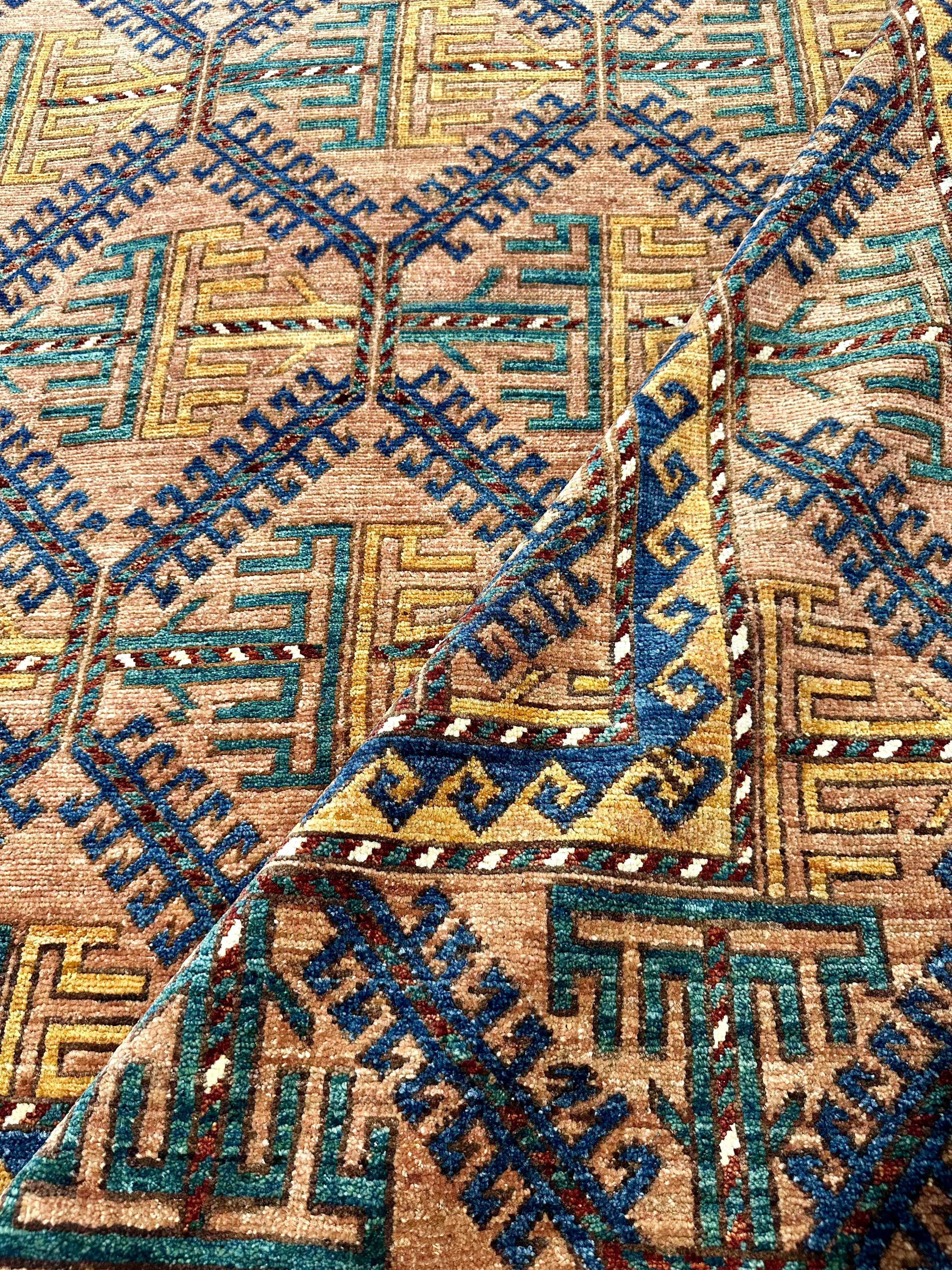 Becky Ann Baker 5.10x8.8 Rust Hand-Knotted Humna Rug