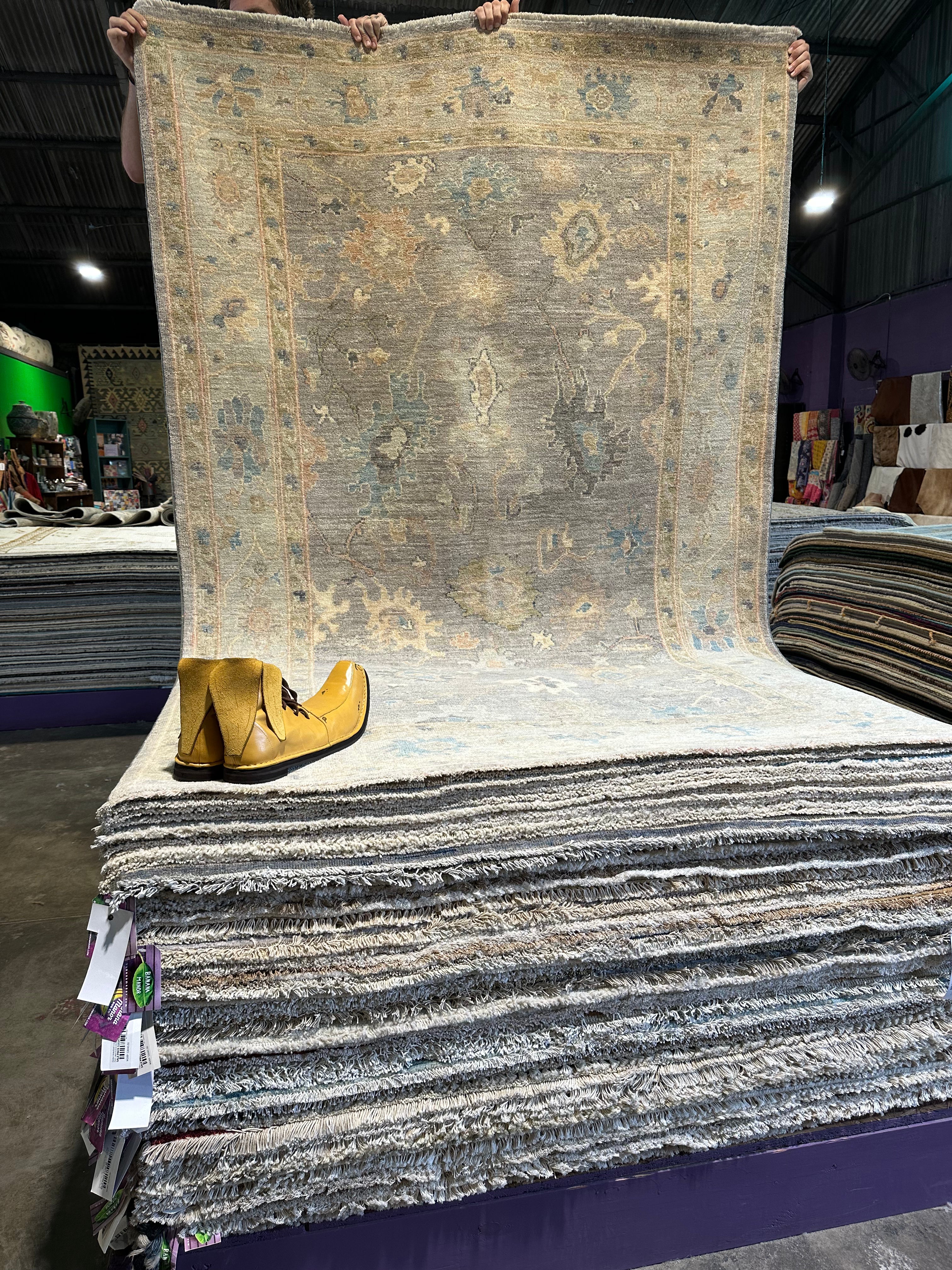 Dana Baker 5.2x7.11 Afghani Whitewashed Oushak