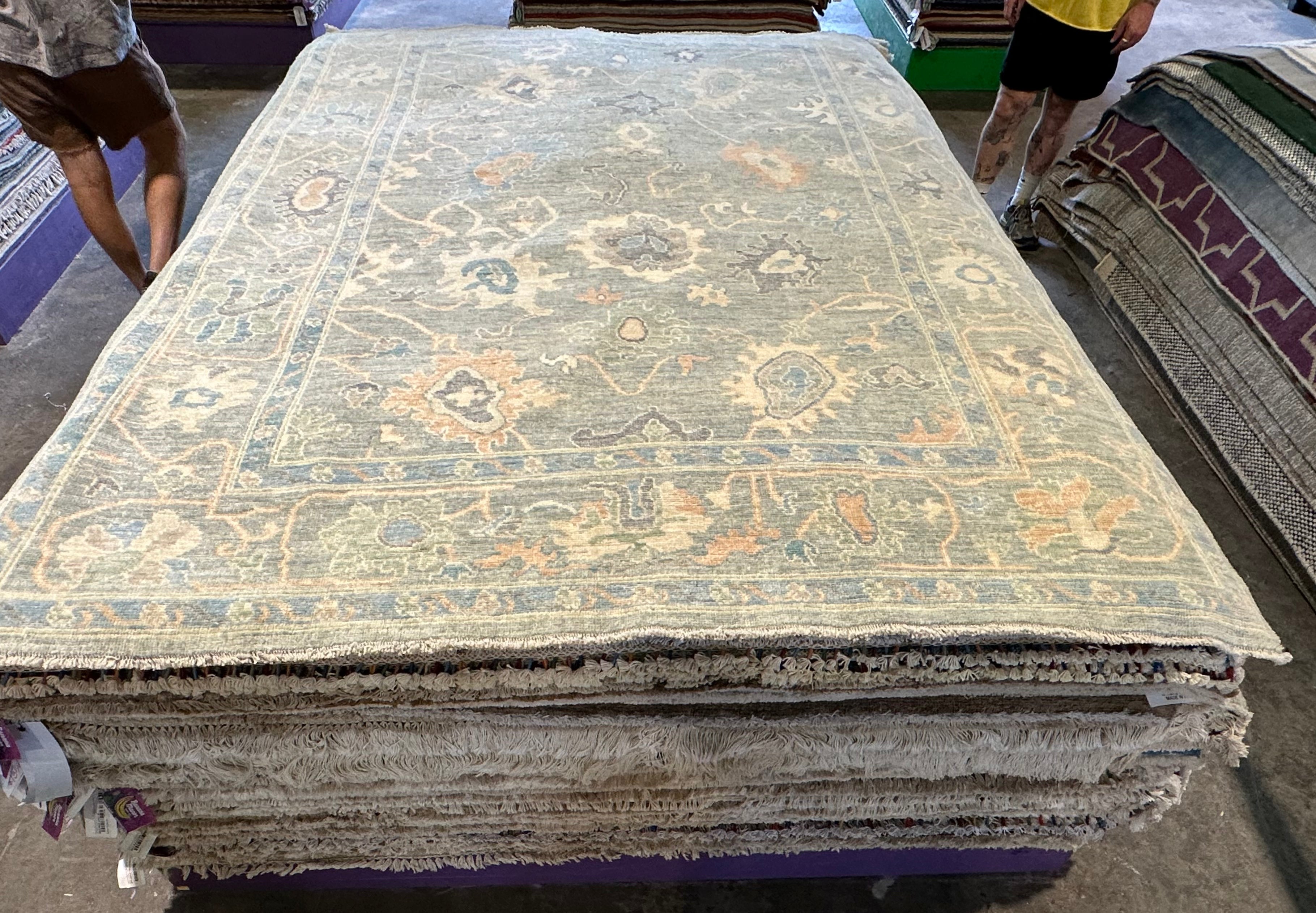 Kimberly Felix 6x8.8 Afghani Whitewashed Oushak
