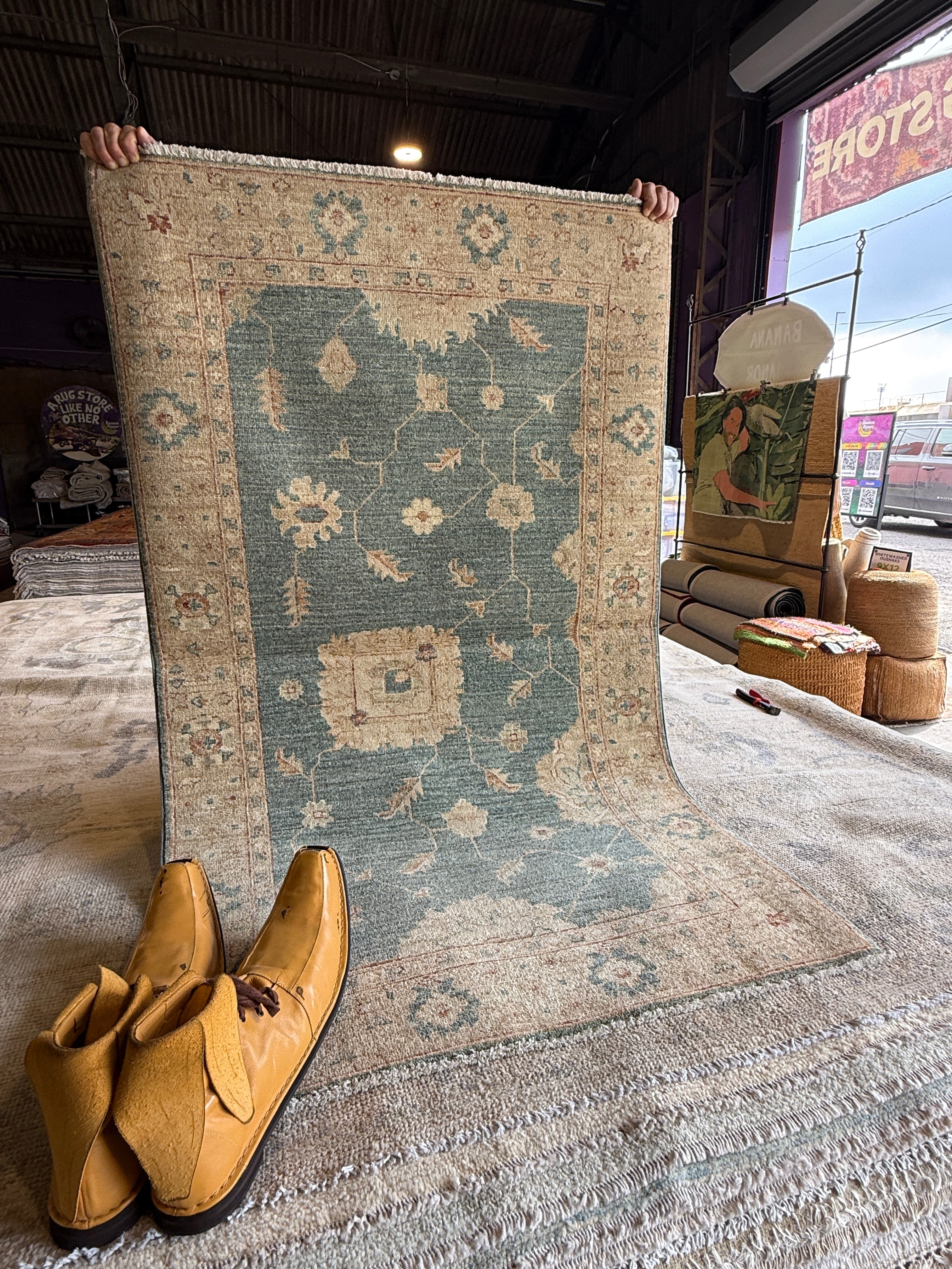 Lisa Justis 3x5.1 Blue Hand-Knotted Farhan Rug