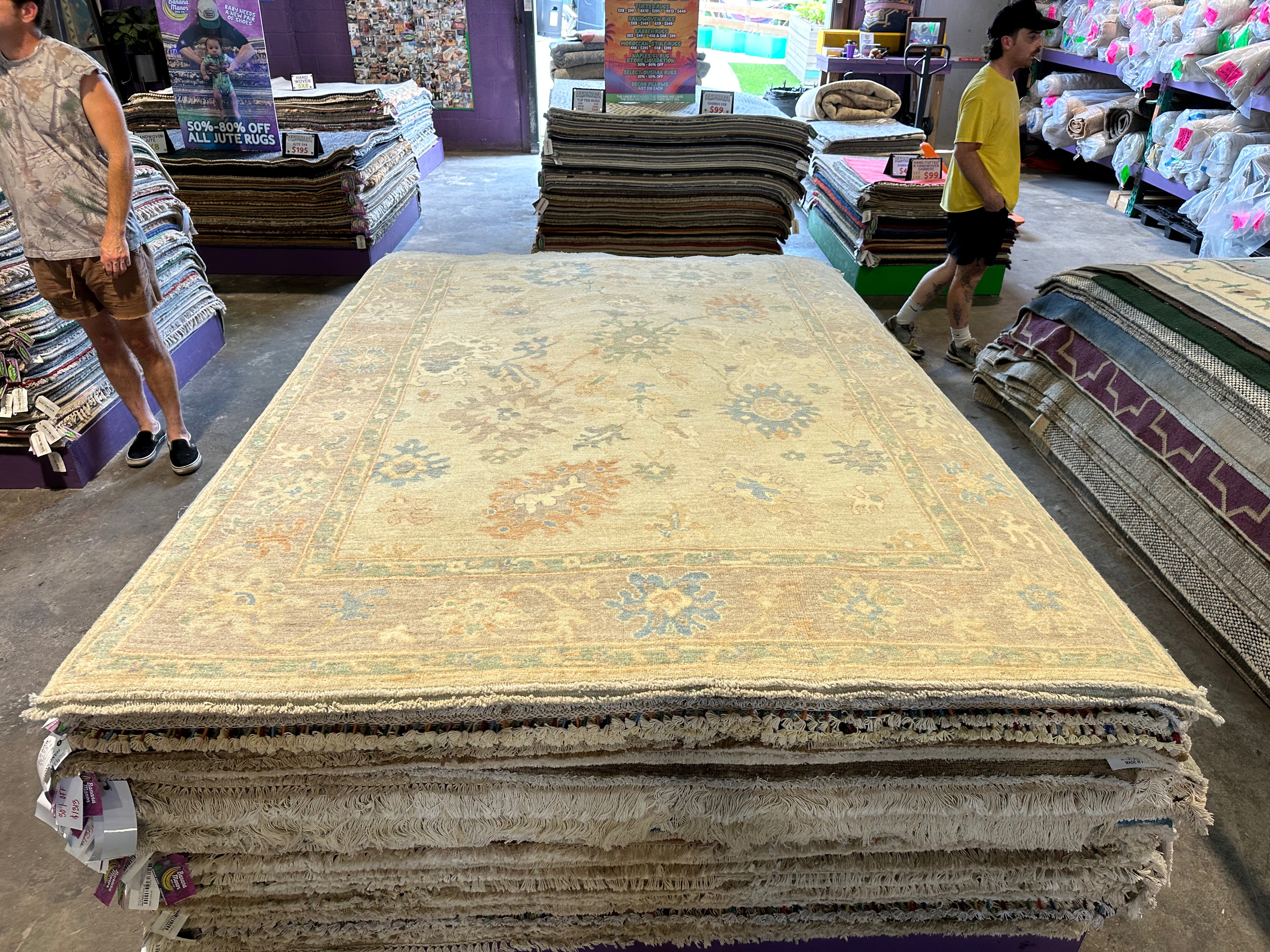 Lana Heying 5.11x9 Afghani Whitewashed Oushak
