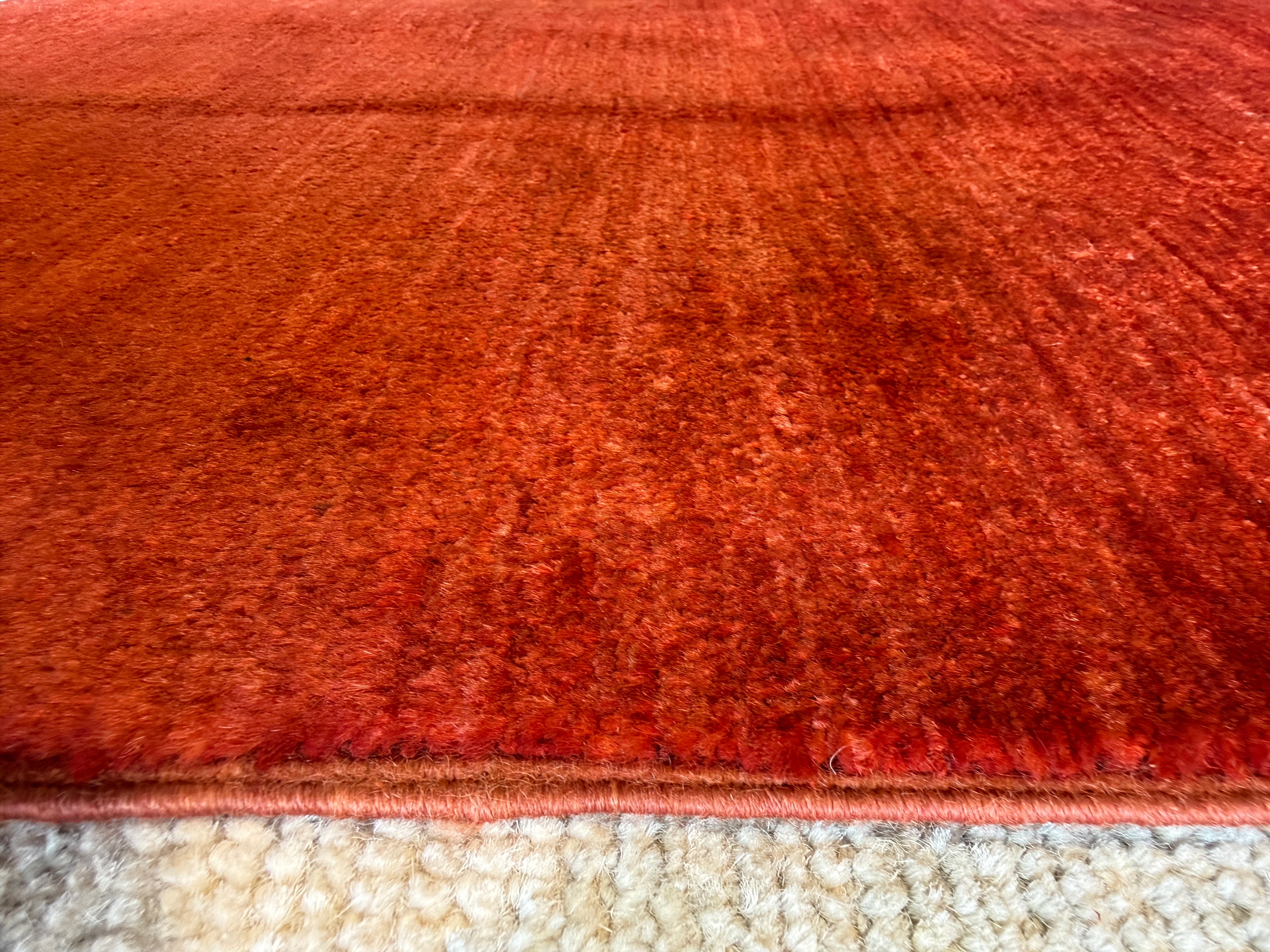 Eva Claytor 3.9x5.10 Red Hand-Knotted Farhan Rug