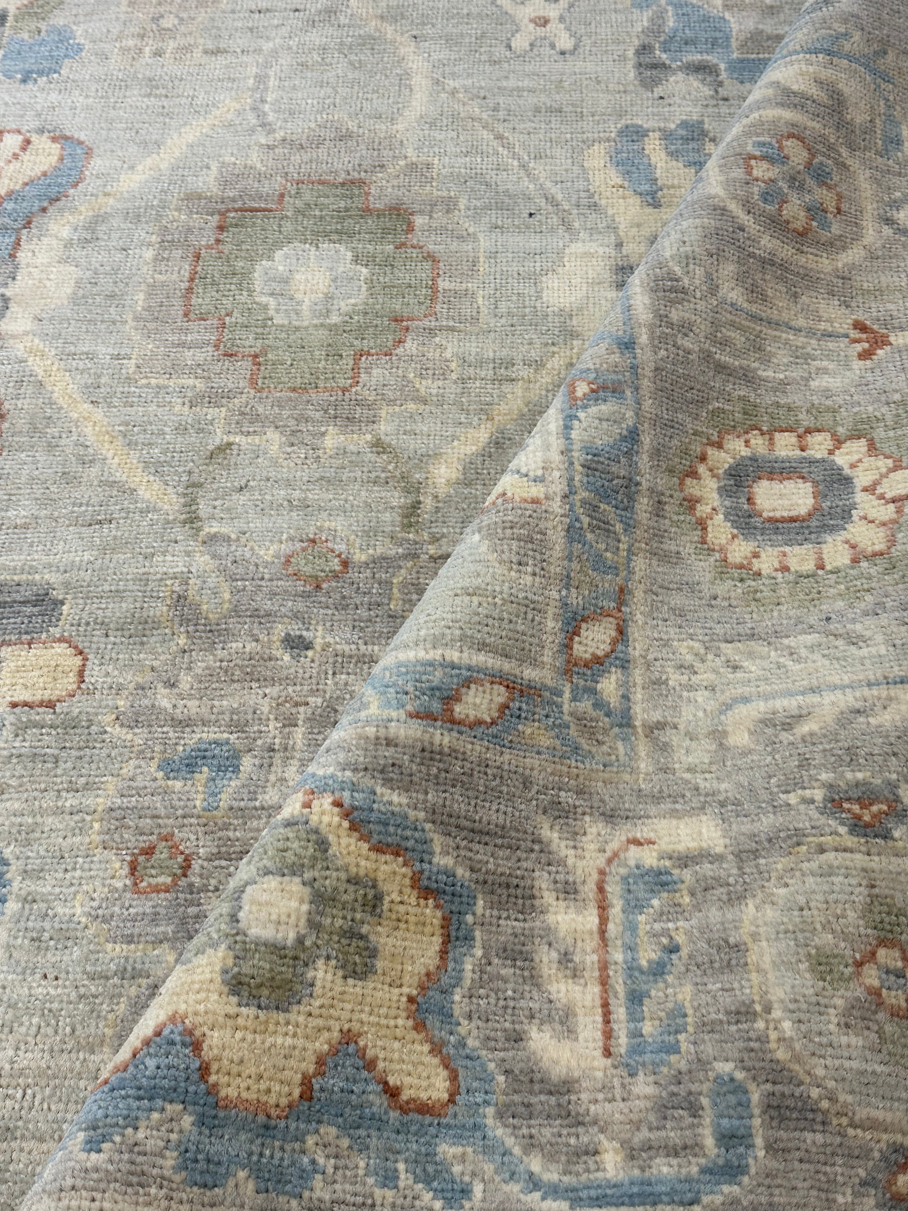 Jennifer Dozier 6.4x9.2 Afghani Whitewashed Oushak
