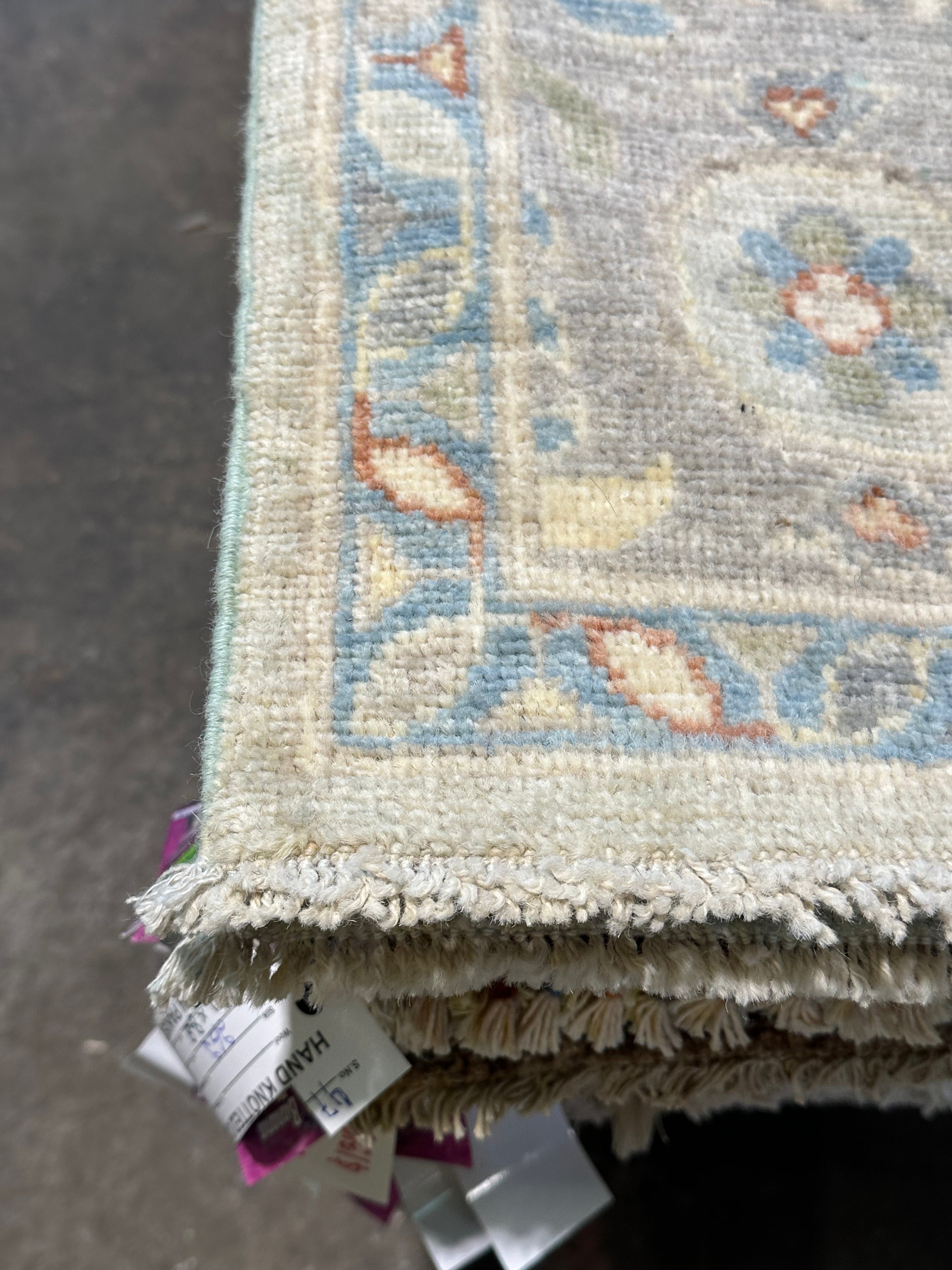 Jennifer Dozier 6.4x9.2 Afghani Whitewashed Oushak