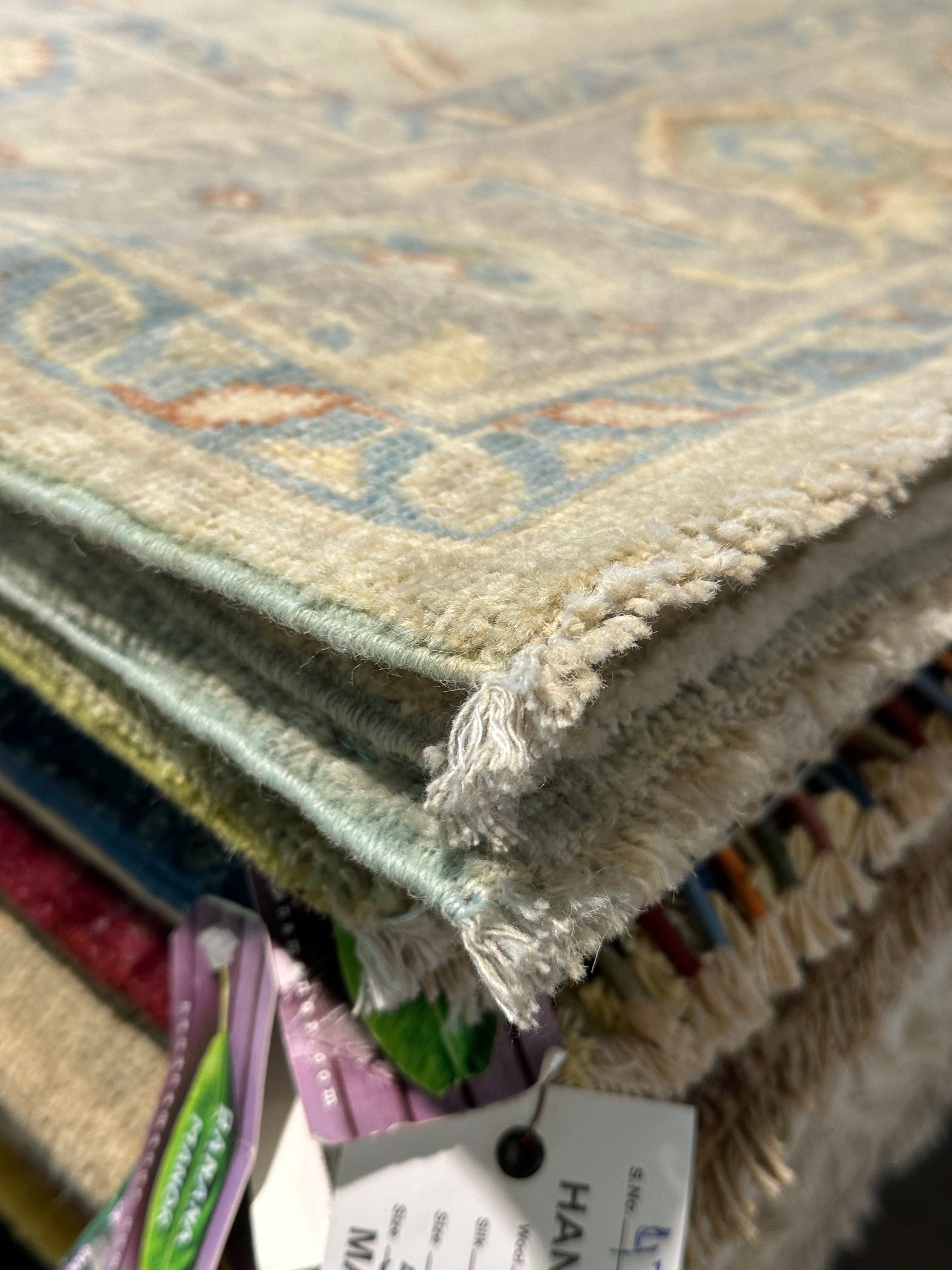 Jennifer Dozier 6.4x9.2 Afghani Whitewashed Oushak