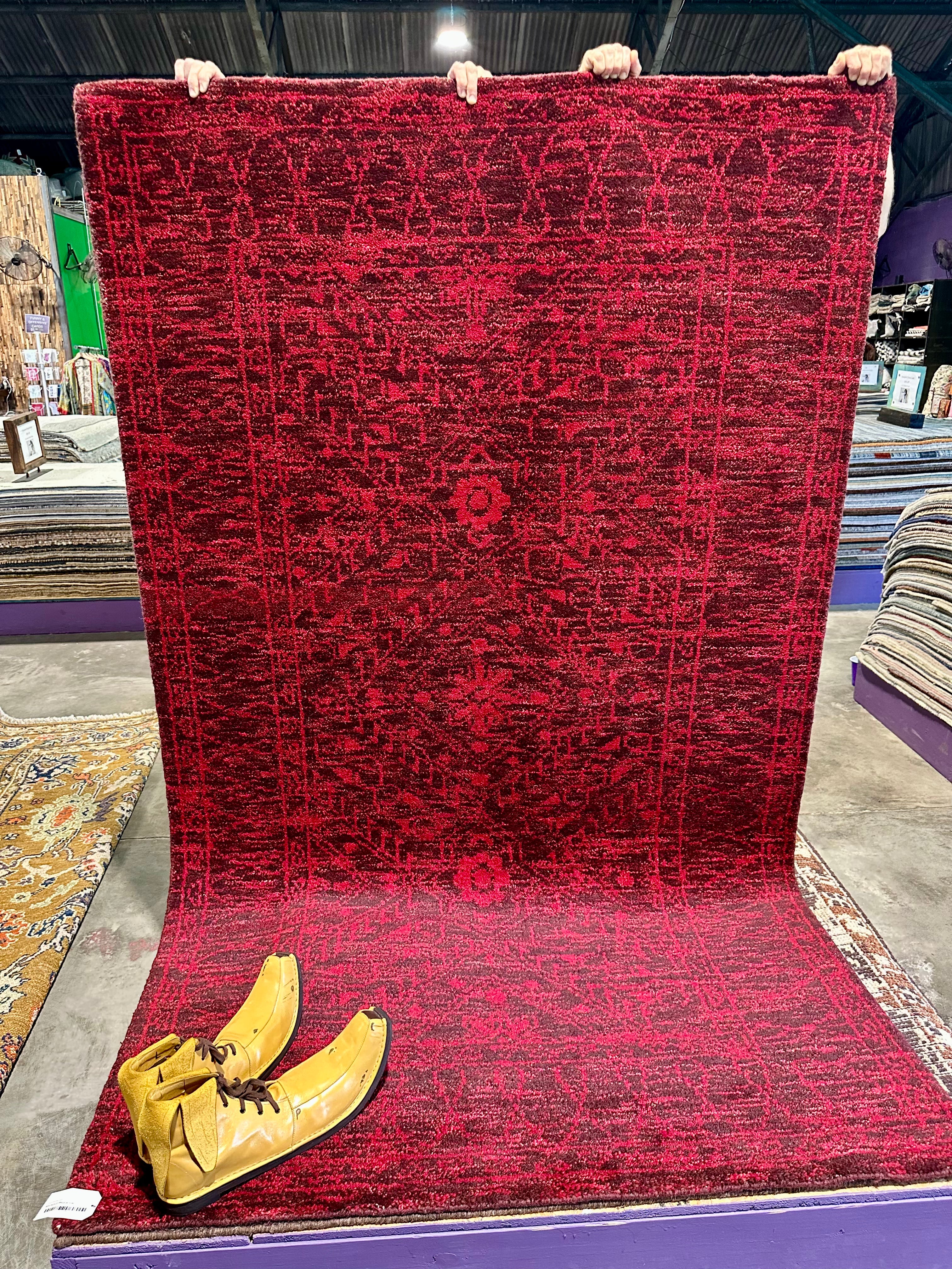 Joanie Wyll 5x8 Red Hand-Knotted Oushak Rug