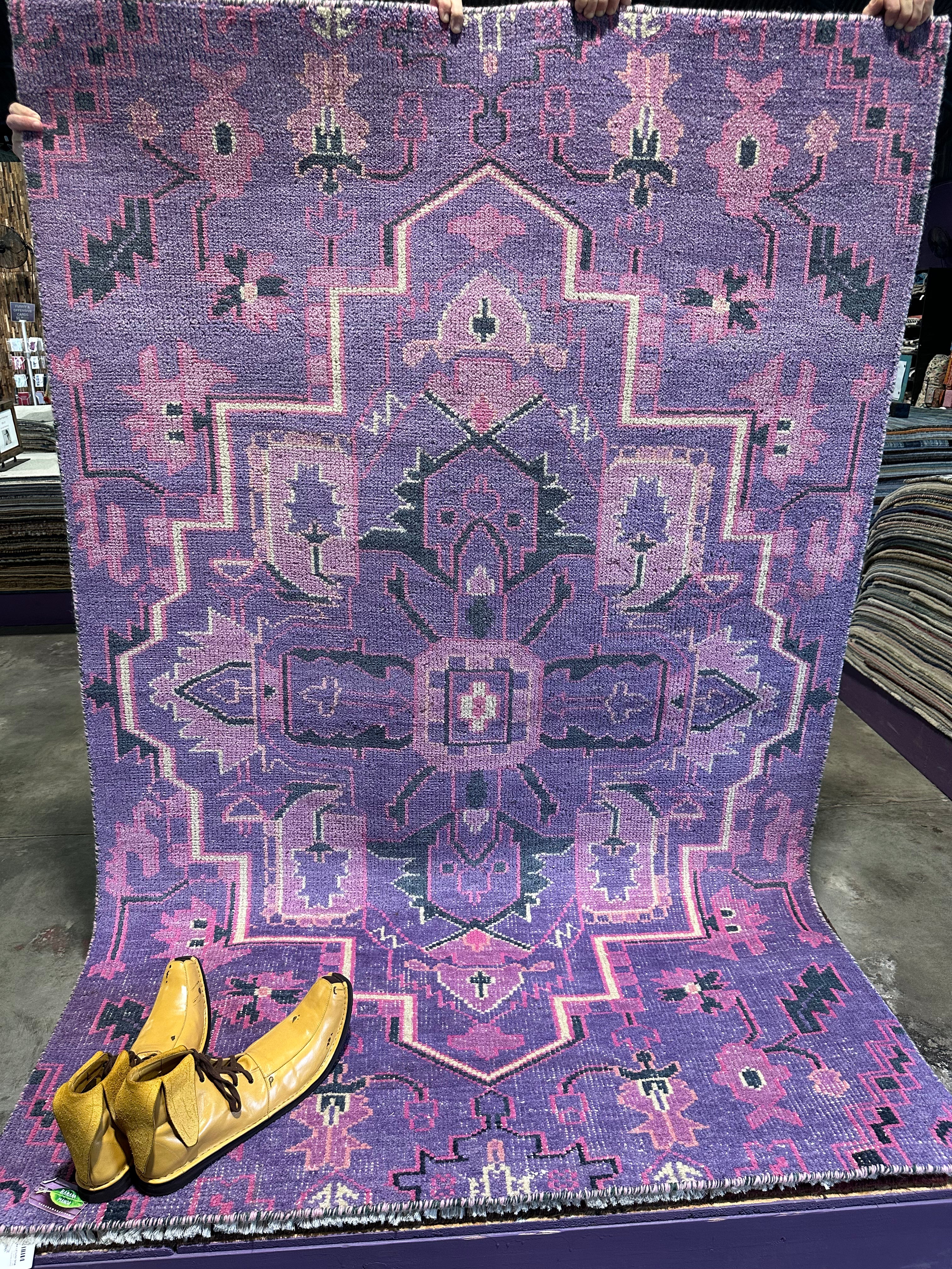 Paul Rudd 5x7.9 Hand-Knotted Purple Heriz