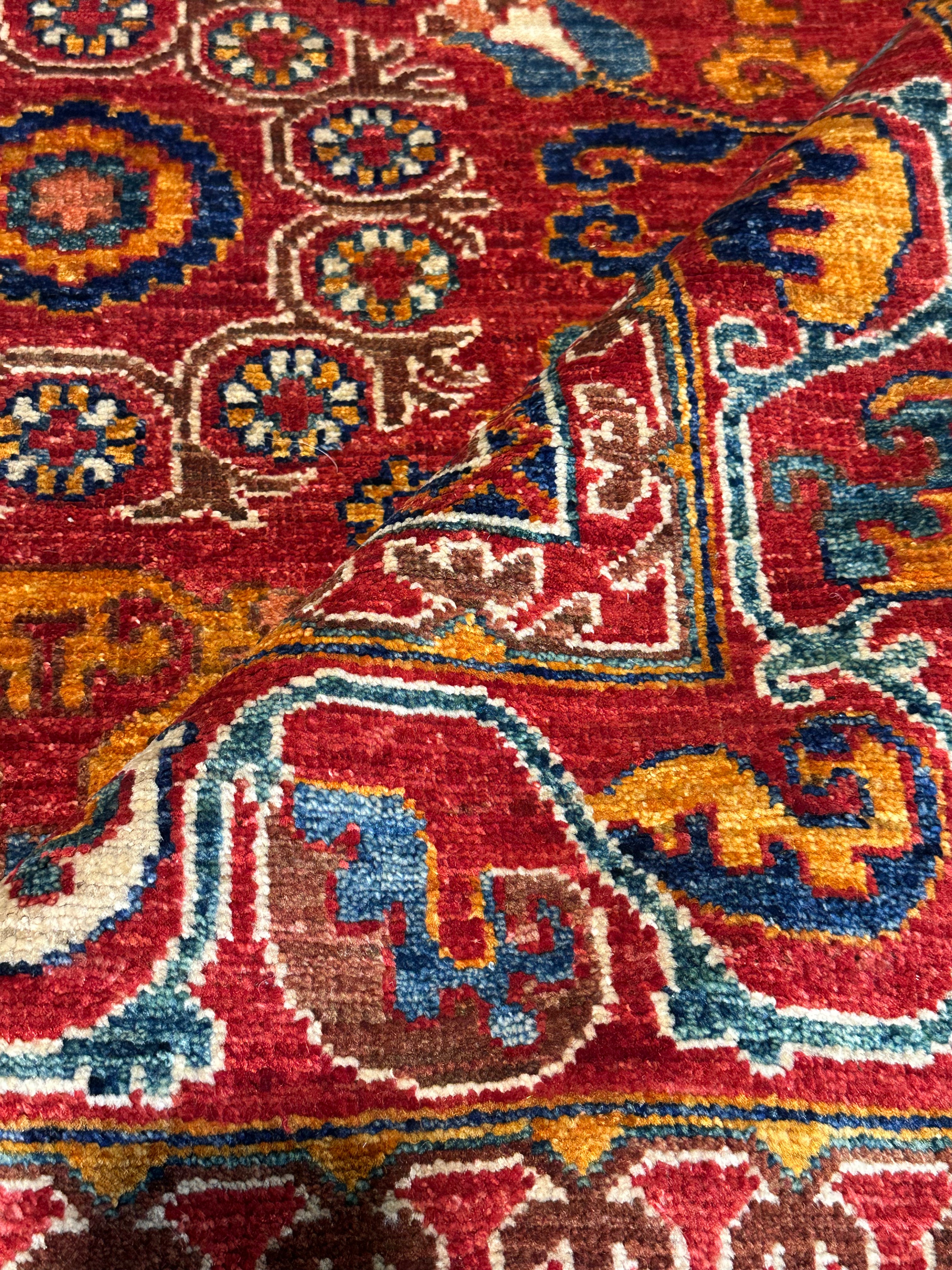 Jemima Kirke 5x7.1 Red Hand-Knotted Humna Rug