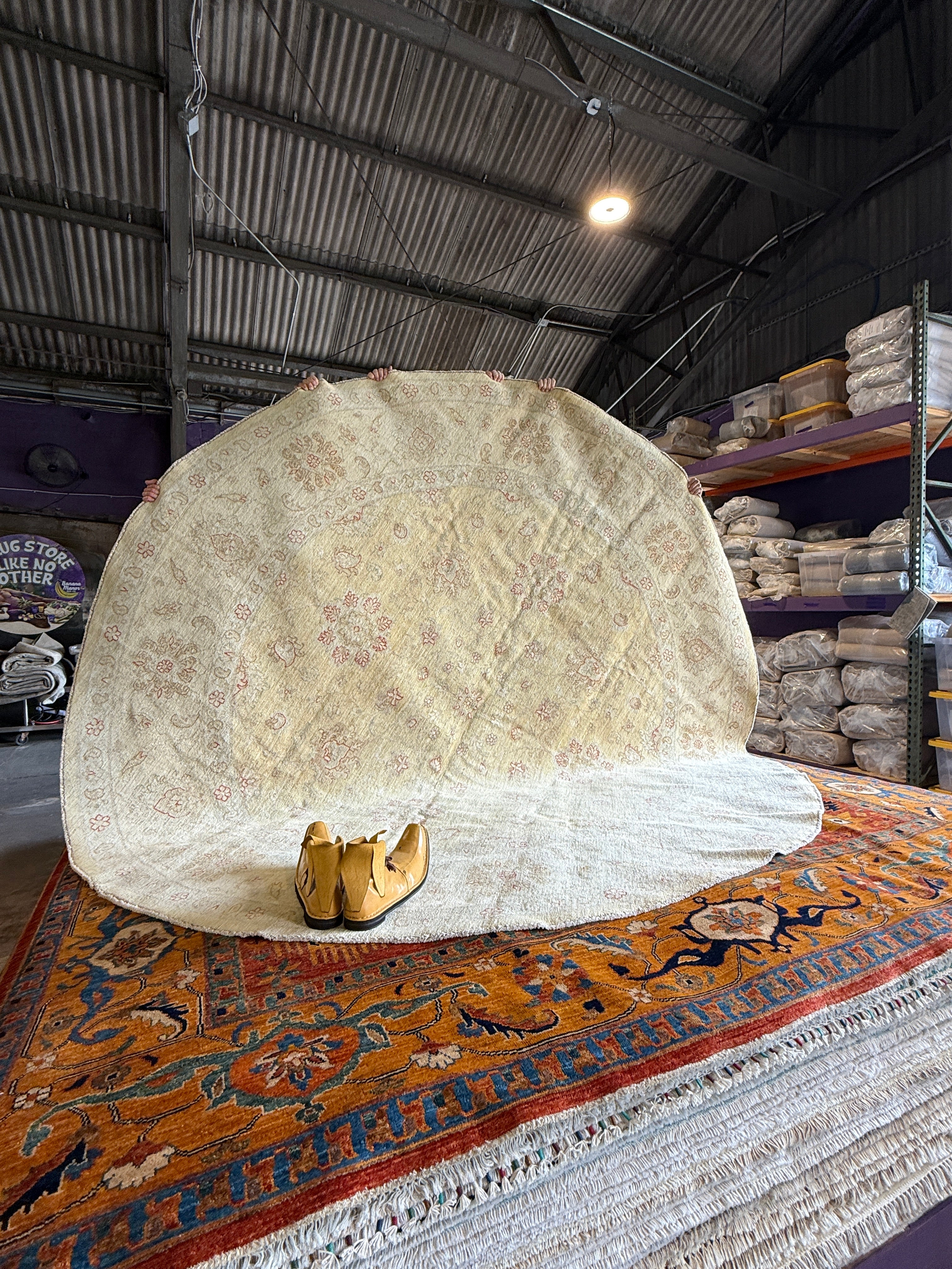 Kristyl Dawn Tift 9.9x9.11 Cream Hand-Knotted Farhan Rug