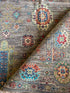 Eimy Forrest 4.2x6.5 Grey Hand-Knotted Sultani Rug