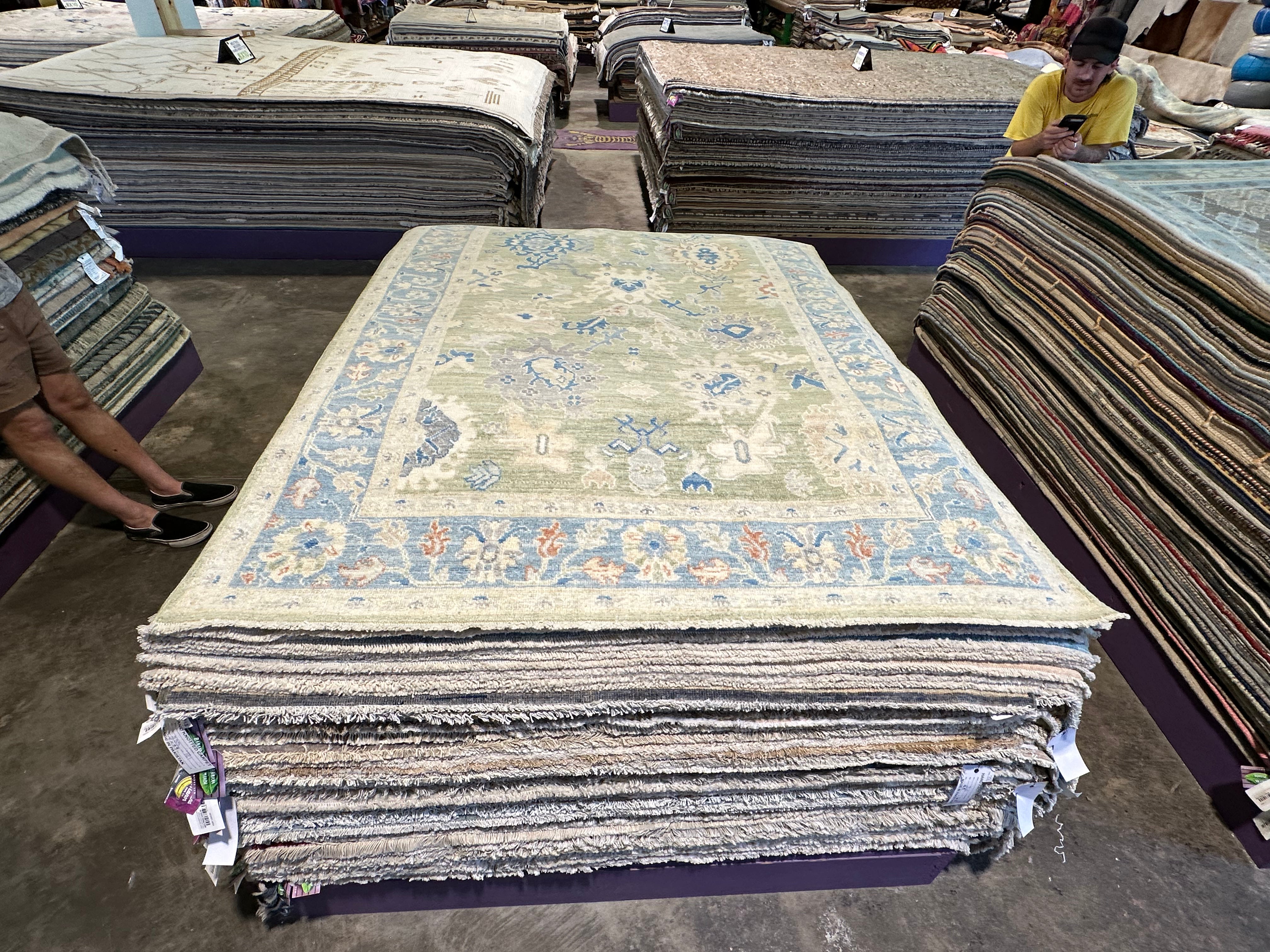 Mona May 5.2x8.1 Afghani Whitewashed Oushak