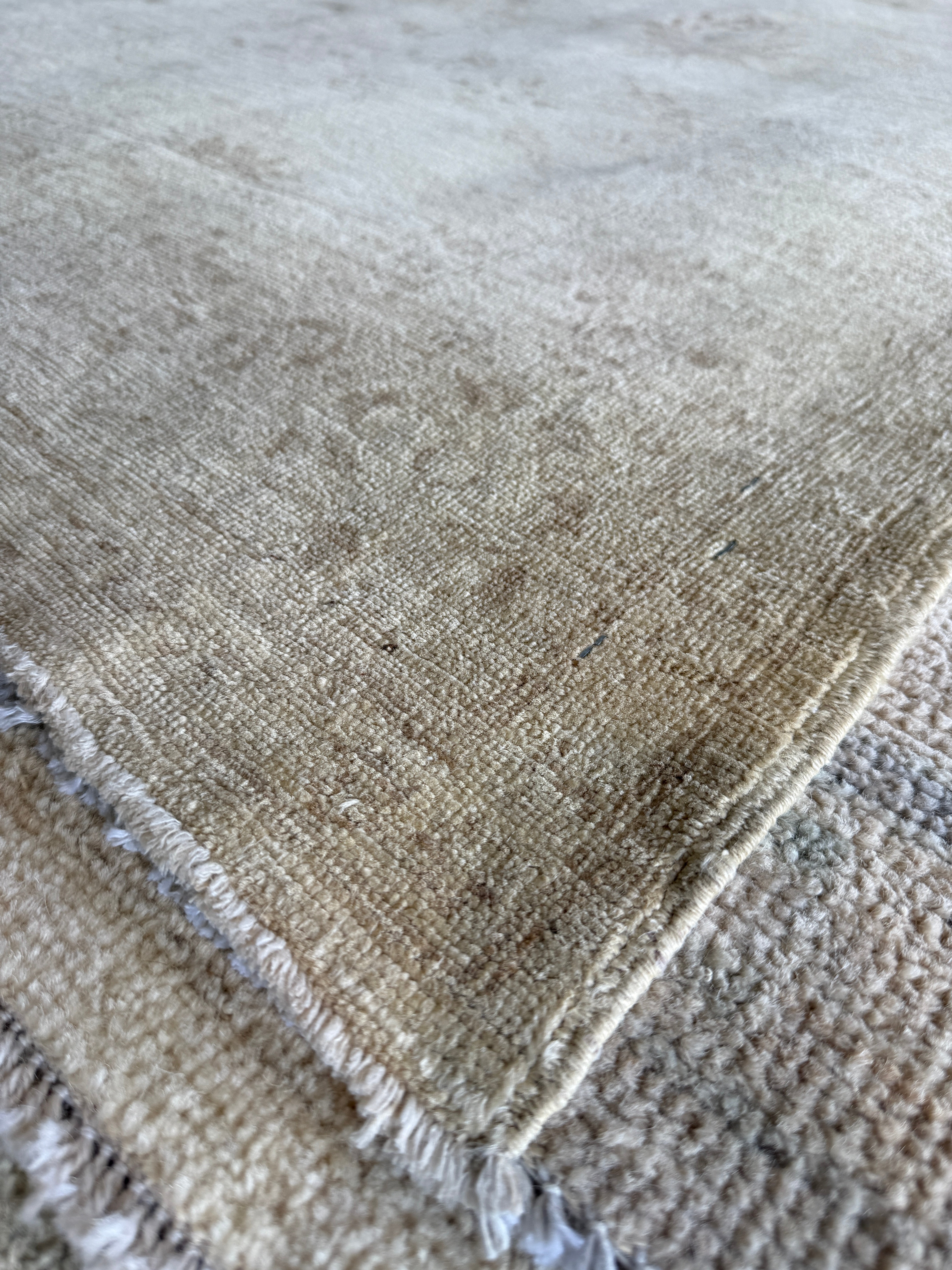 Eryn Krueger Mekash 5.6x7 Cream Hand-Knotted Tabriz Rug