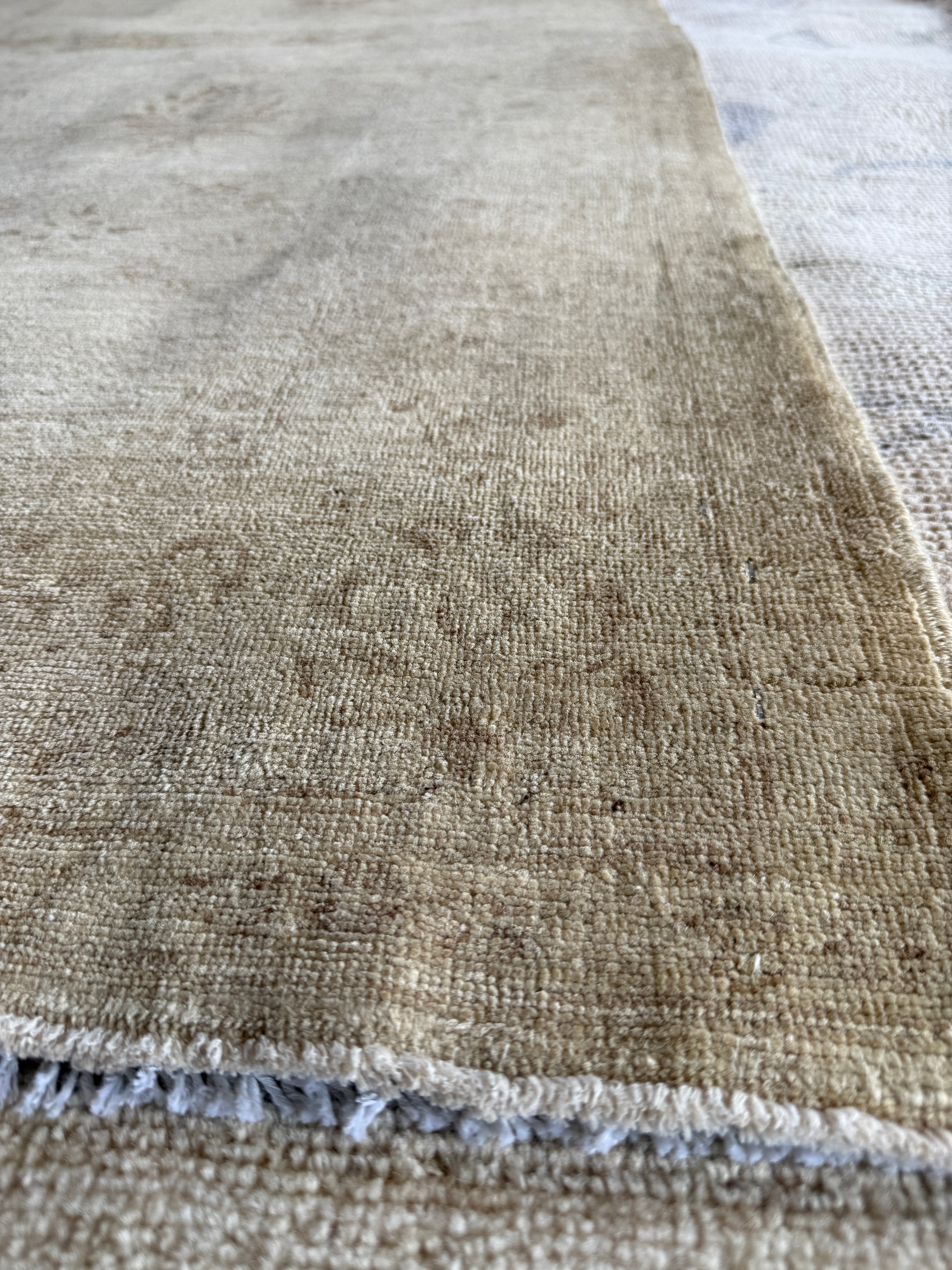 Eryn Krueger Mekash 5.6x7 Cream Hand-Knotted Tabriz Rug