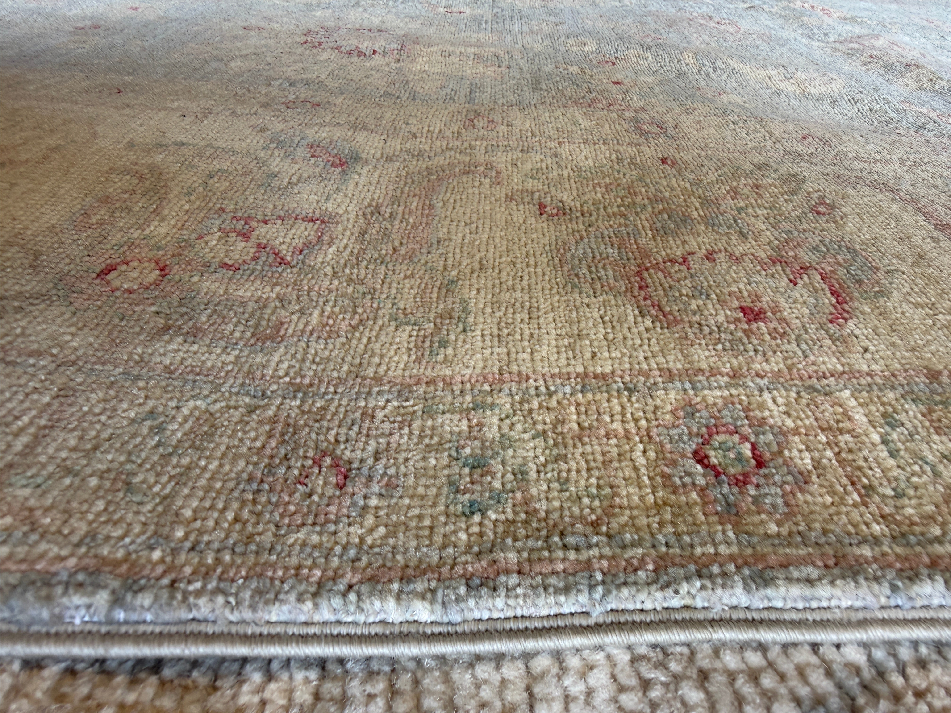 Laura Fox 5.8x7.4 Blue and Pink Hand-Knotted Farhan Rug