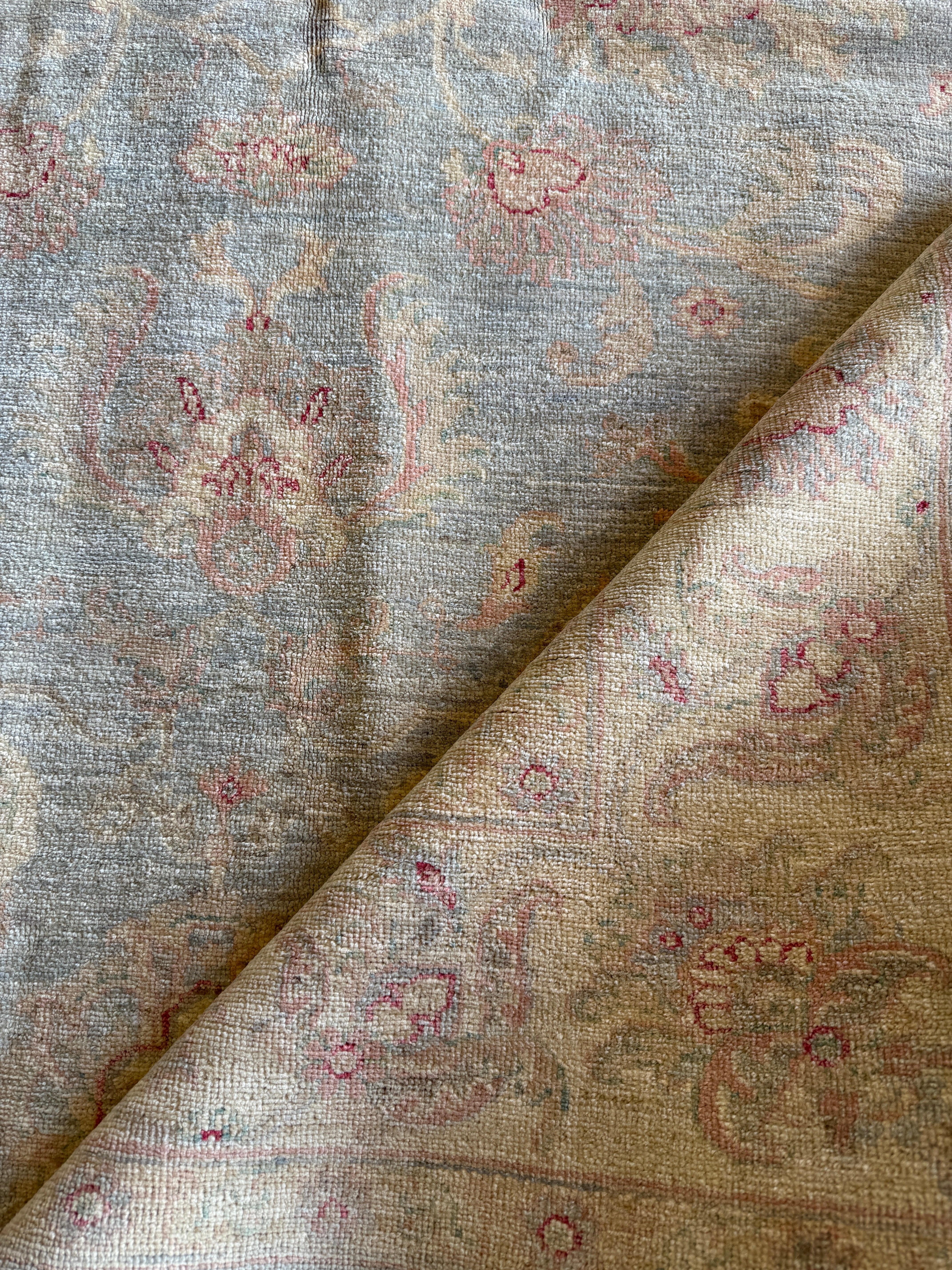 Laura Fox 5.8x7.4 Blue and Pink Hand-Knotted Farhan Rug