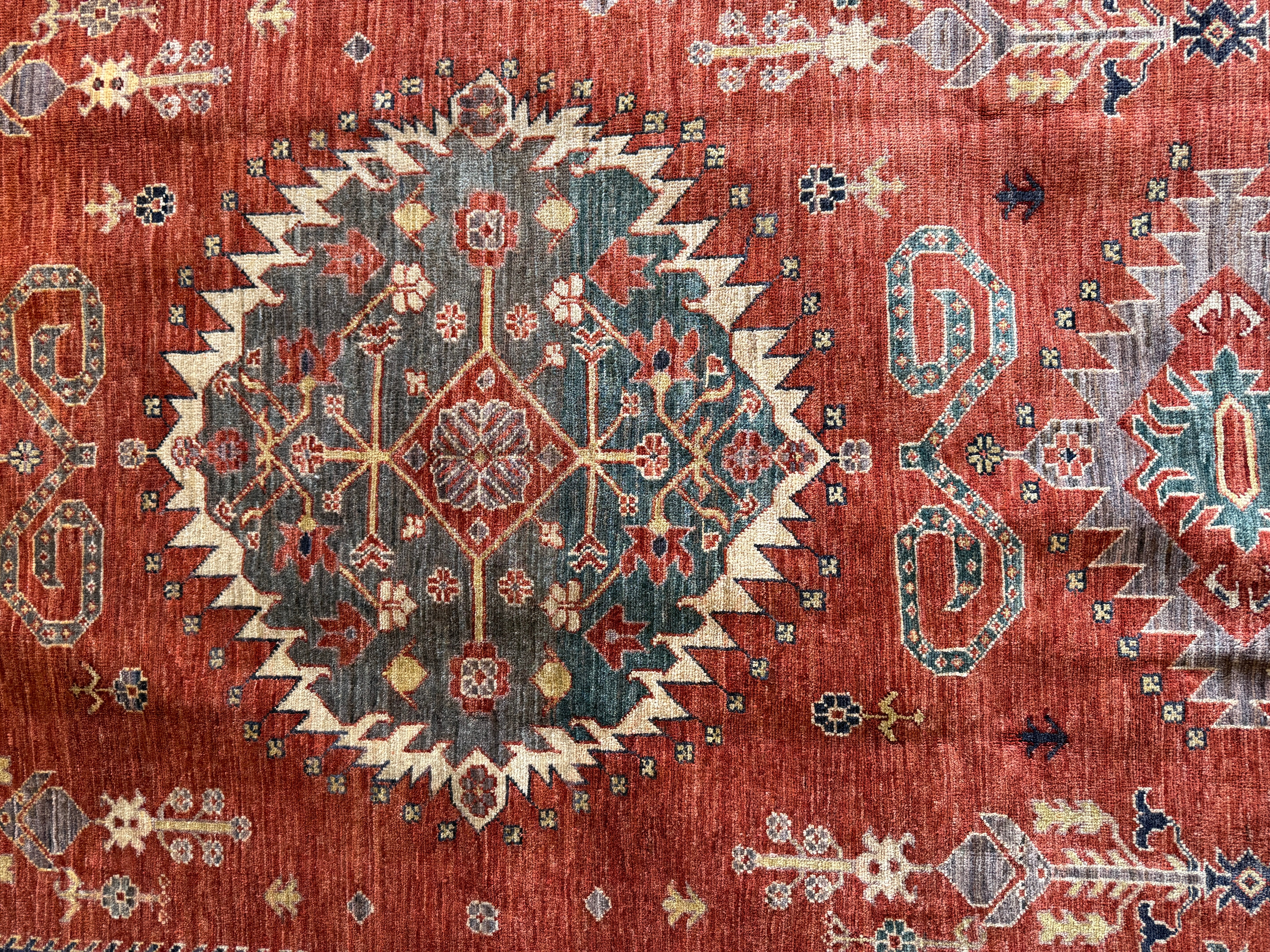 Katrina Rice 5.8x7.11 Red Hand-Knotted Humna Rug
