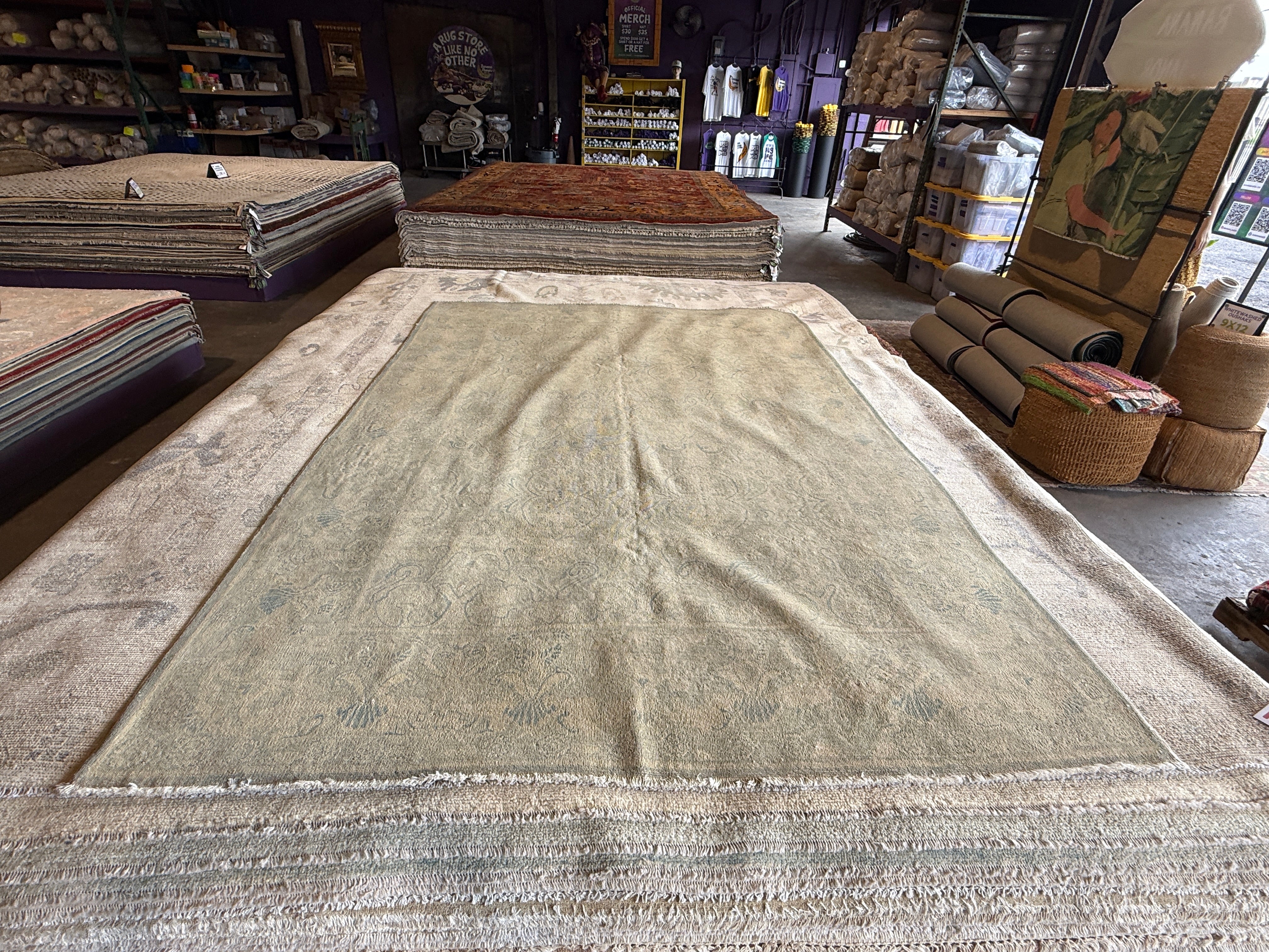 Alena Mitchell 5.11x8.7 Light Blue Hand-Knotted Tabriz Rug