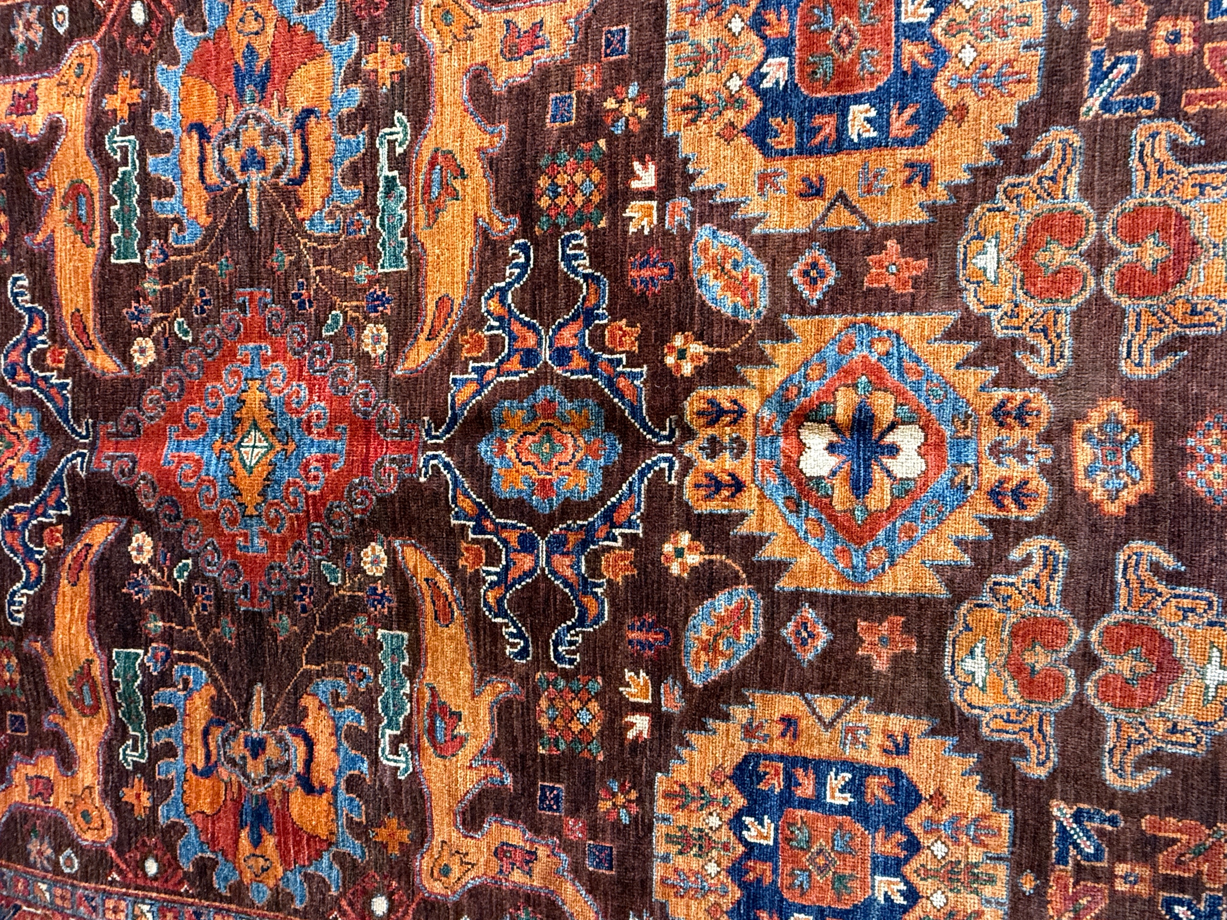 Maria T. Bierniak 6x8.10 Orange Hand-Knotted Humna Rug