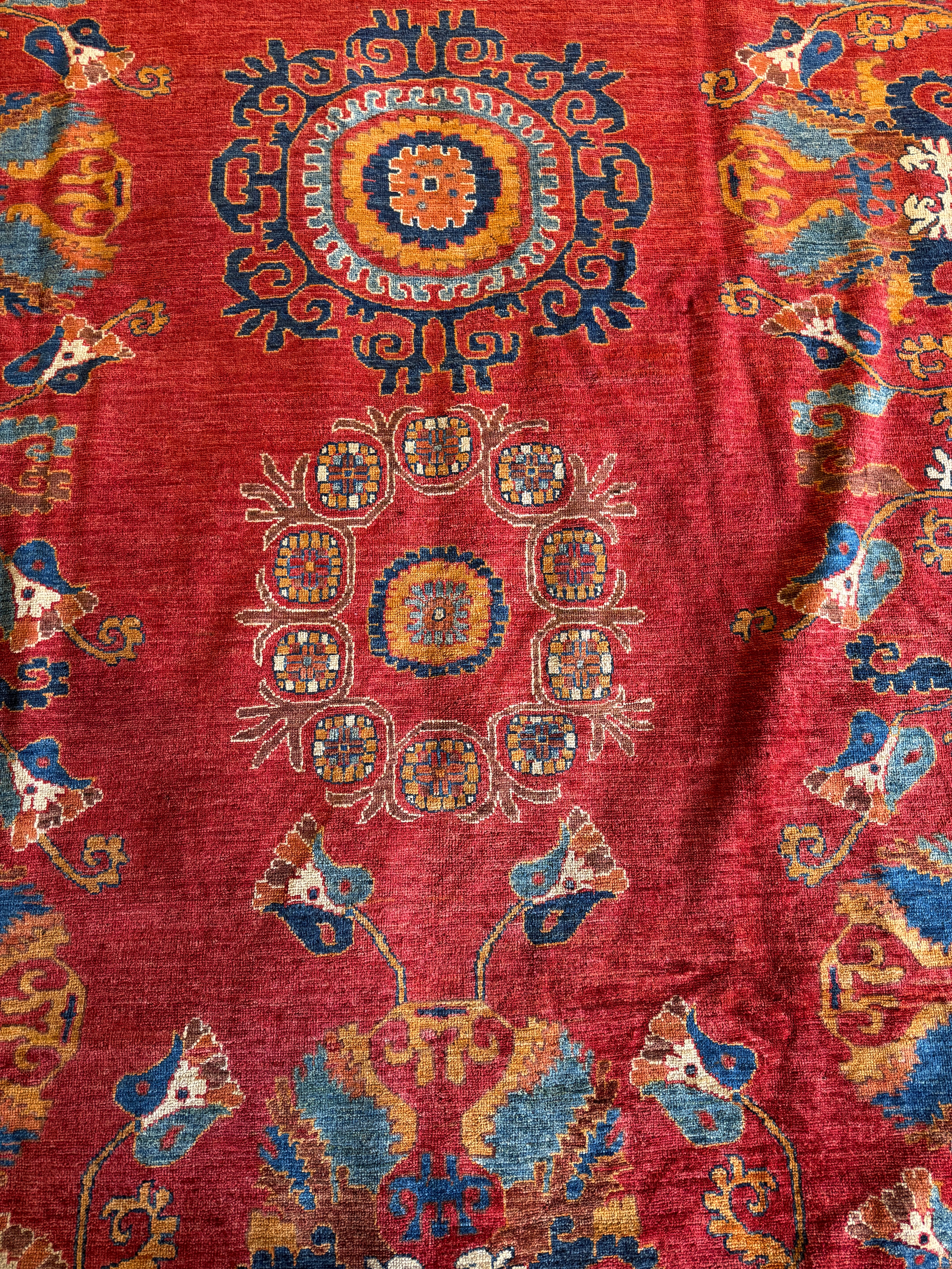 Akira Fukasawa 10x14 Red Hand-Knotted Humna Rug