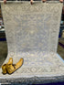 Victoria Silvstedt 4.9x7 Grey Hand-Knotted Turkish Oushak