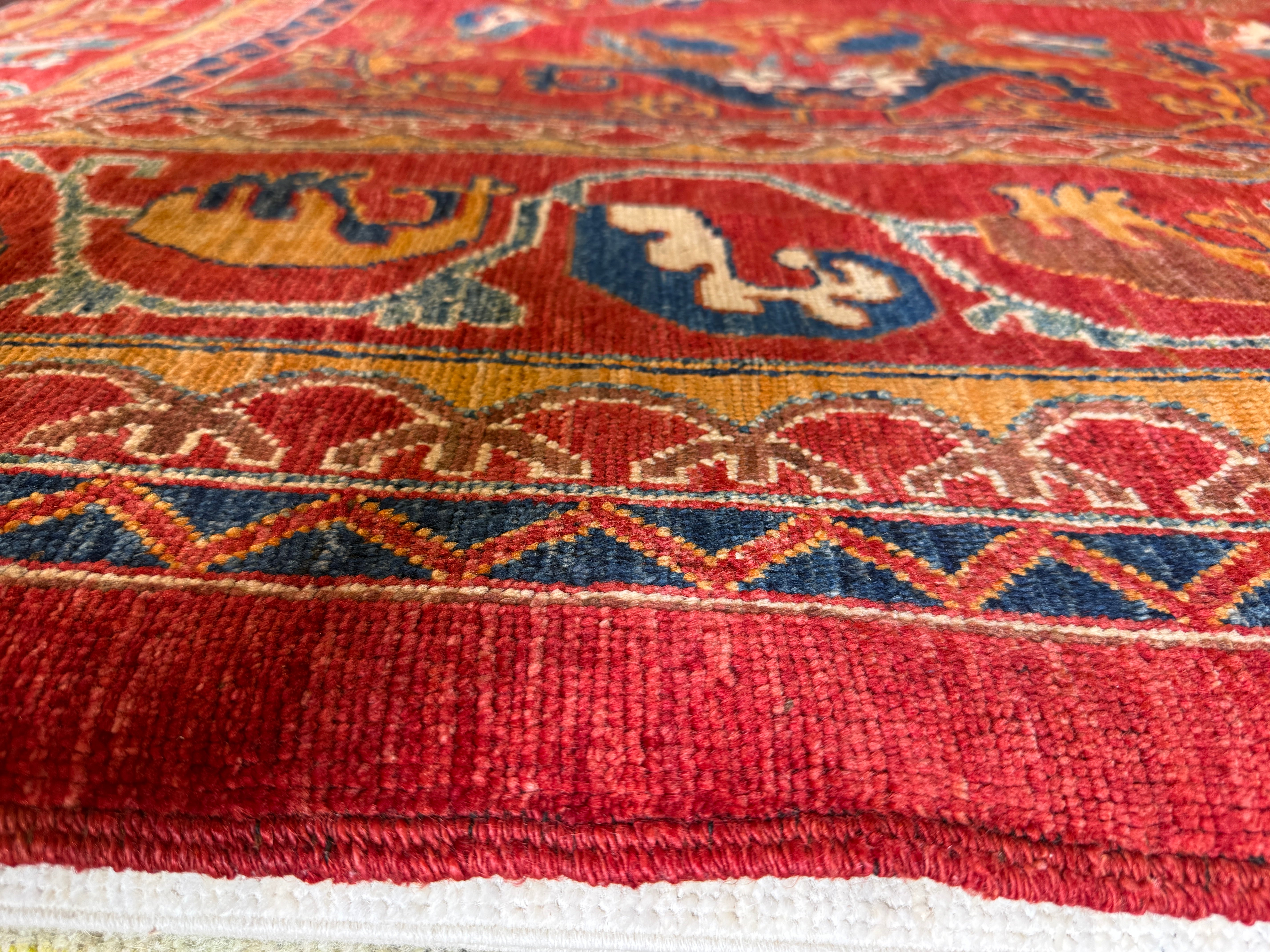 Akira Fukasawa 10x14 Red Hand-Knotted Humna Rug