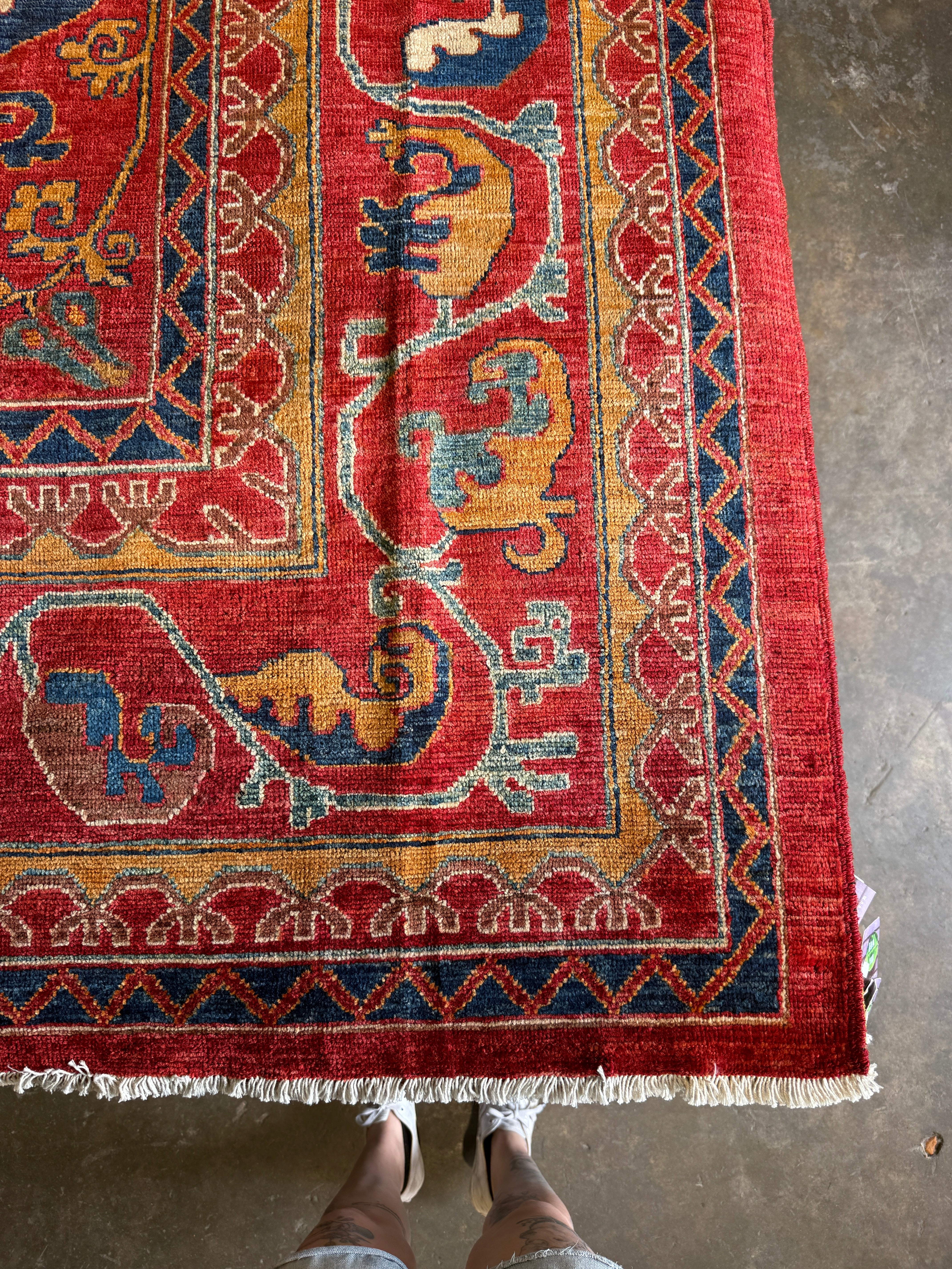Akira Fukasawa 10x14 Red Hand-Knotted Humna Rug