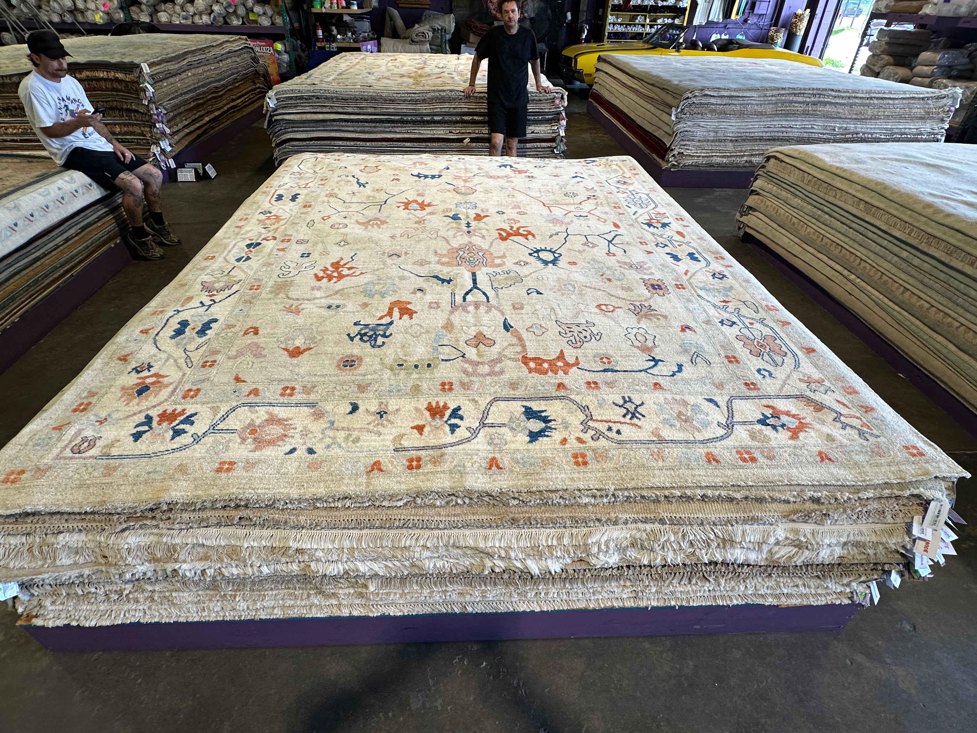 Karen McCullah 8.10x11.11 Afghani Whitewashed Oushak