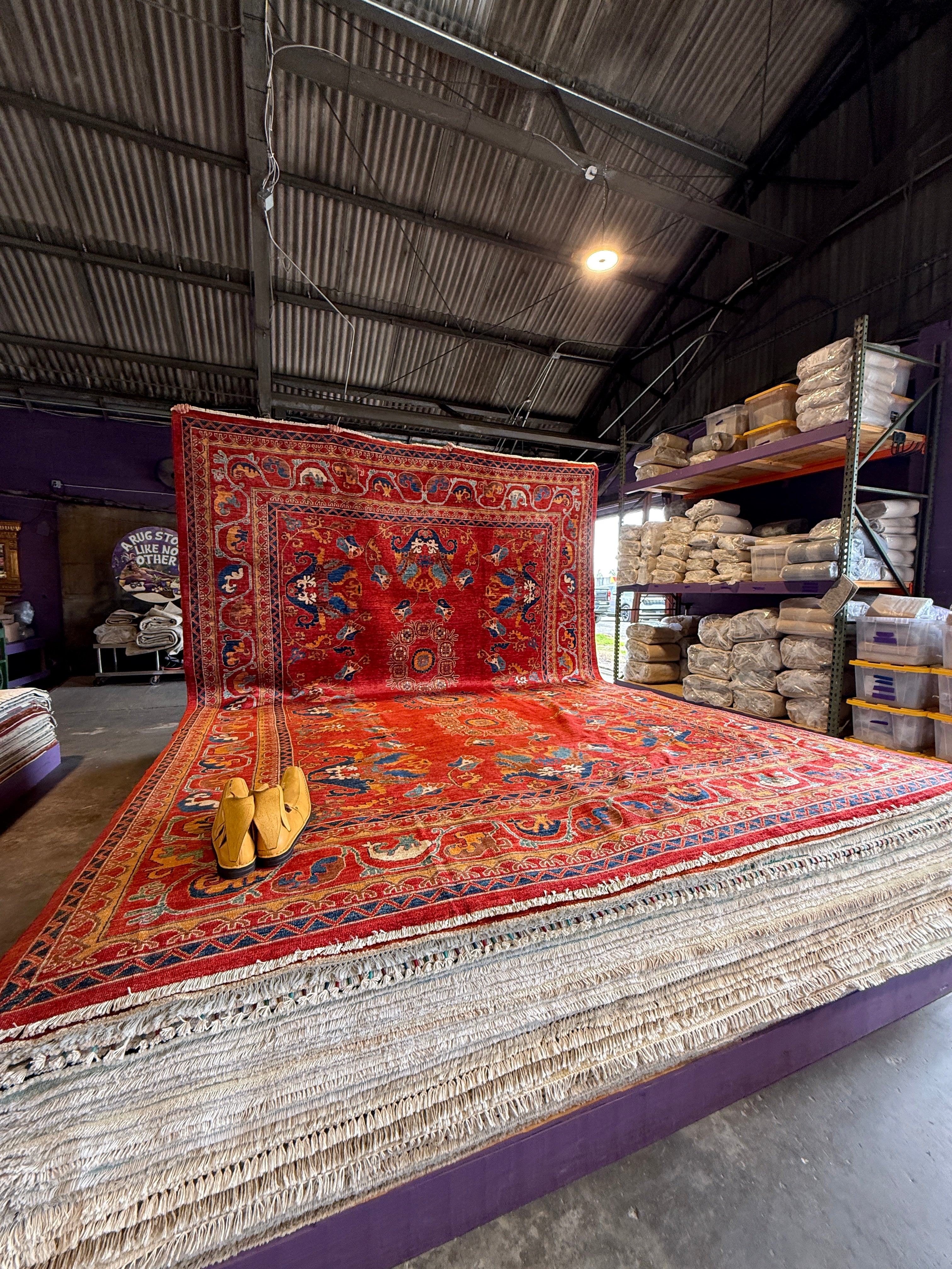 Akira Fukasawa 10x14 Red Hand-Knotted Humna Rug