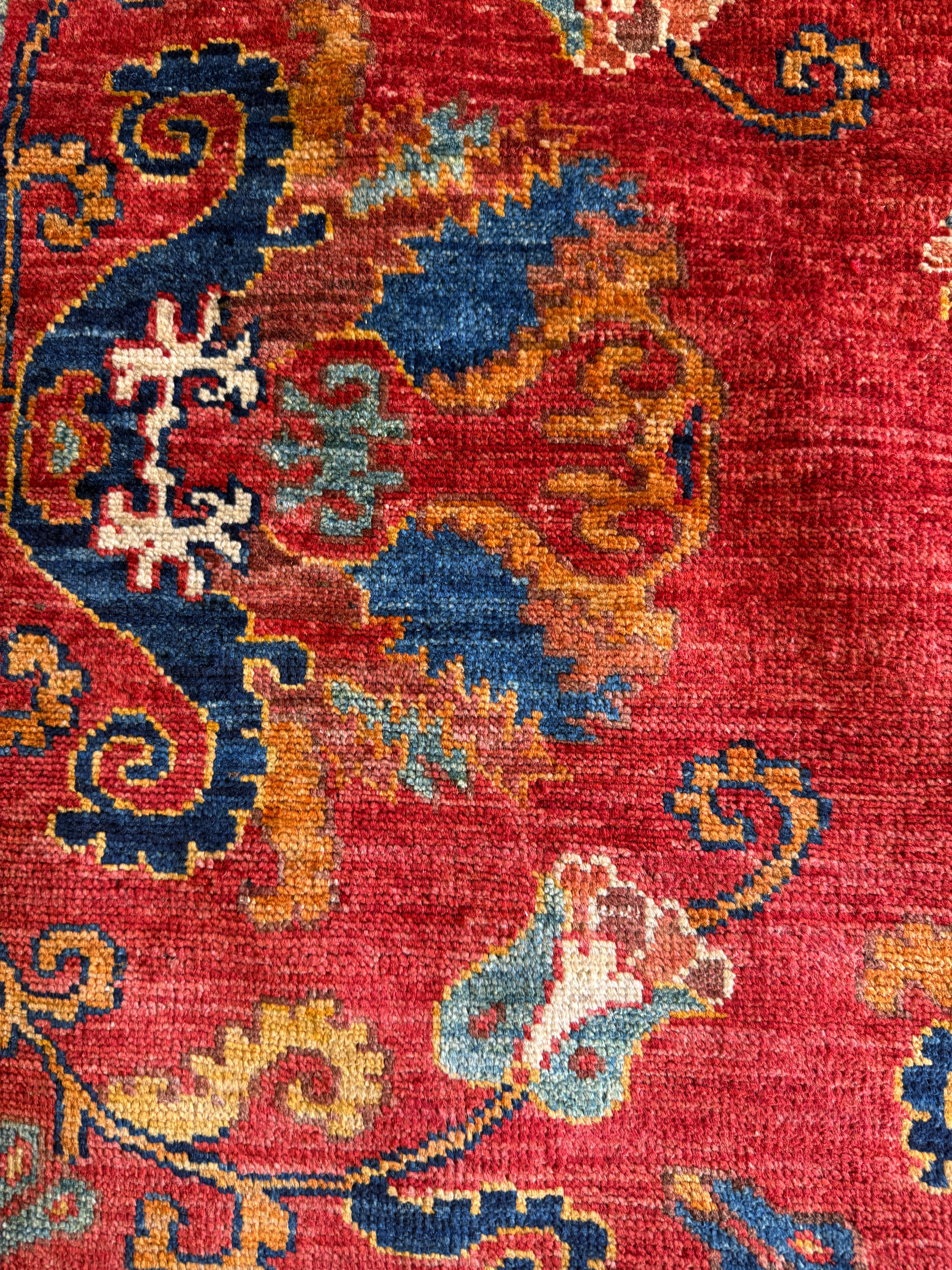 Kate Emery 5.10x9.1 Red Hand-Knotted Humna Rug