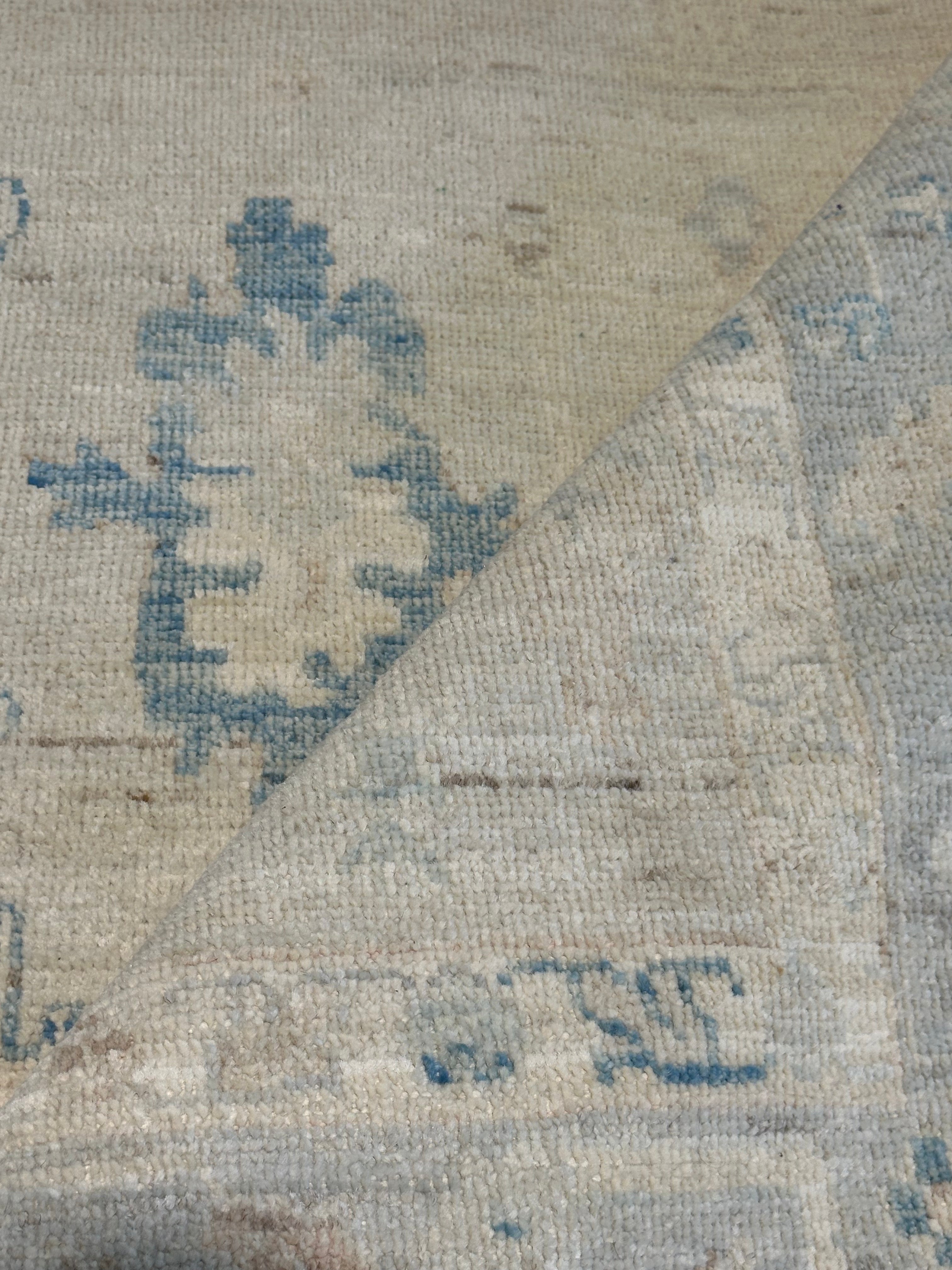 Linda Frattiane 5.2x8.2 Whitewashed Afghani Oushak