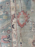 Luyanda Unati Lewis-Nyawo 9x11.10 Blue & Green Afghani Whitewashed Oushak