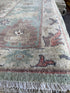 Luyanda Unati Lewis-Nyawo 9x11.10 Blue & Green Afghani Whitewashed Oushak