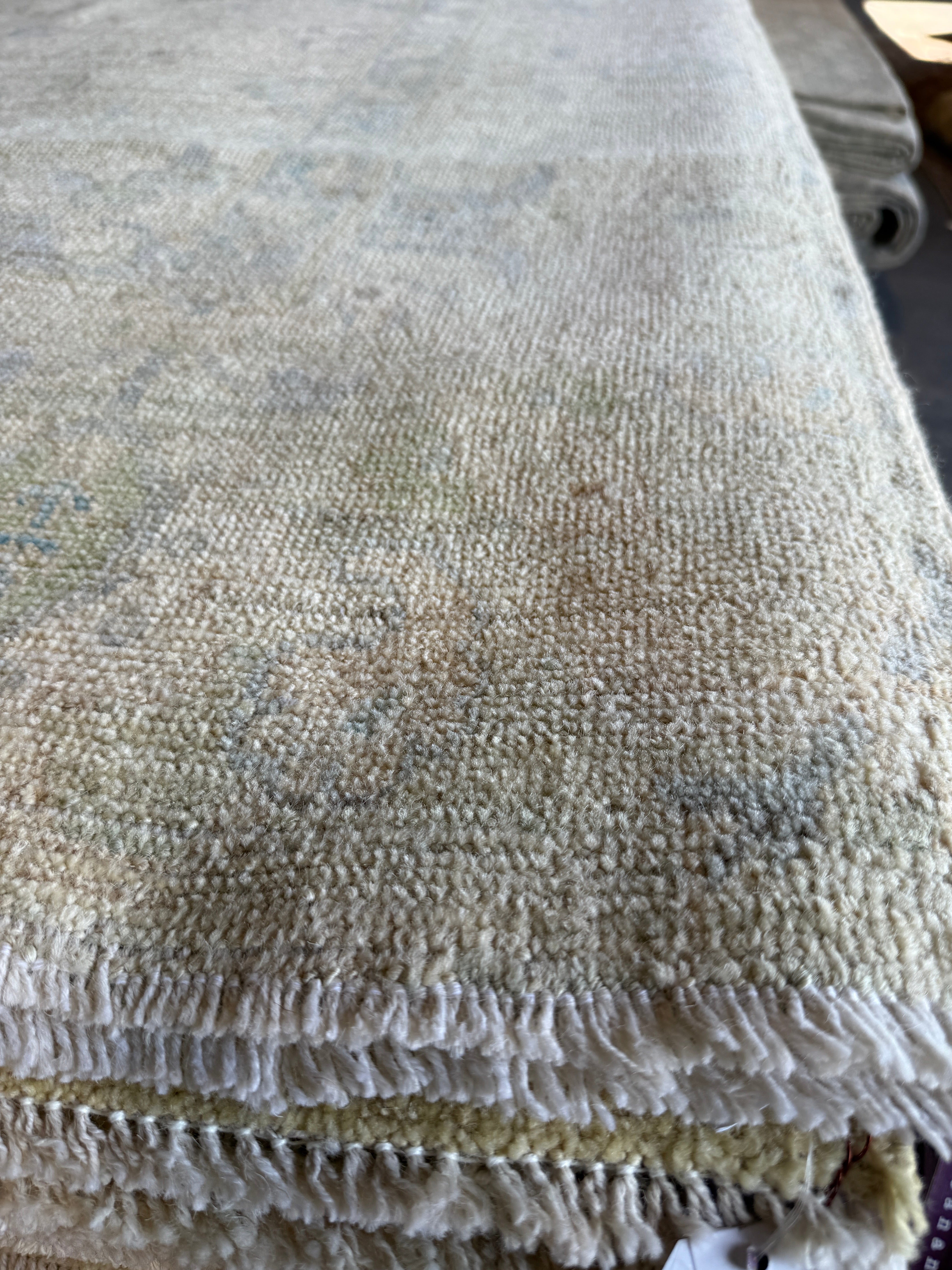 Joy Sunday 8.10x11.9 Green Afghani Whitewashed Oushak