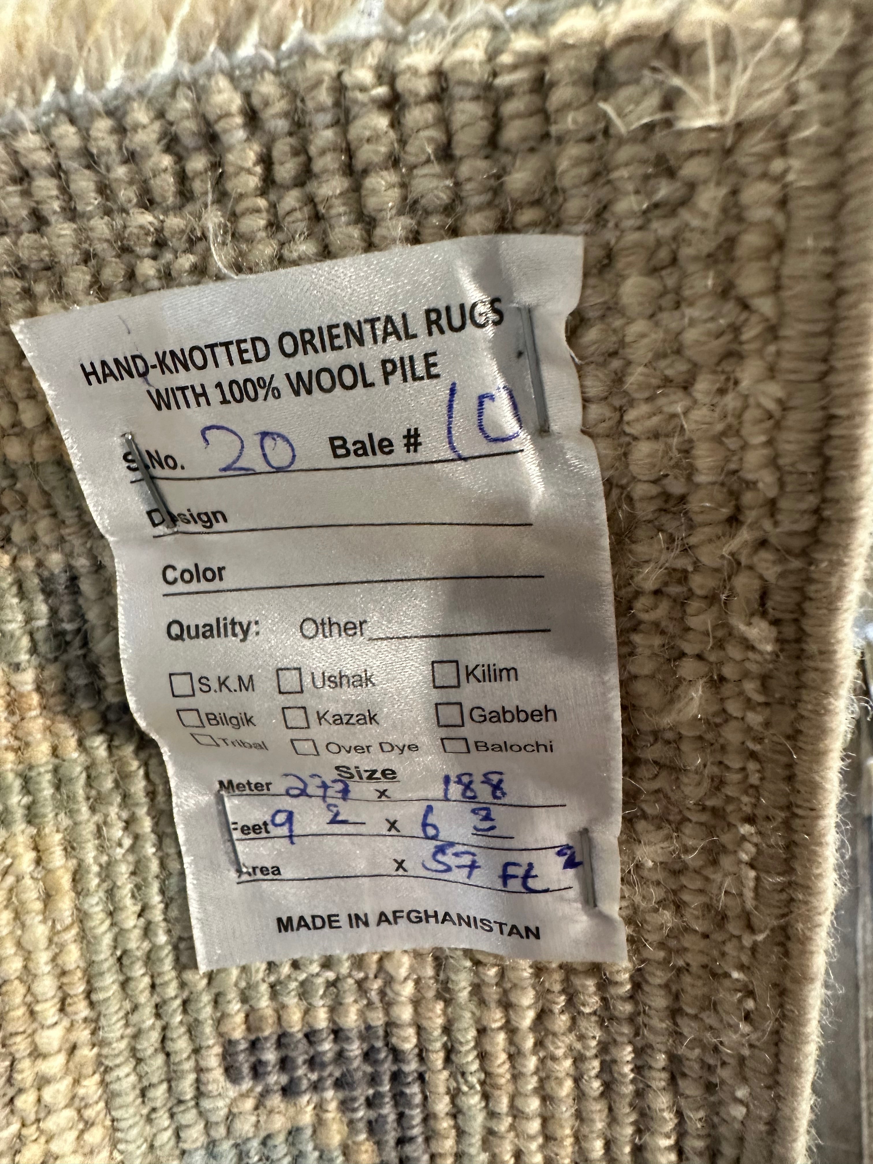 Annalisa Adams 6.3x9.2 Afghani Whitewashed Oushak