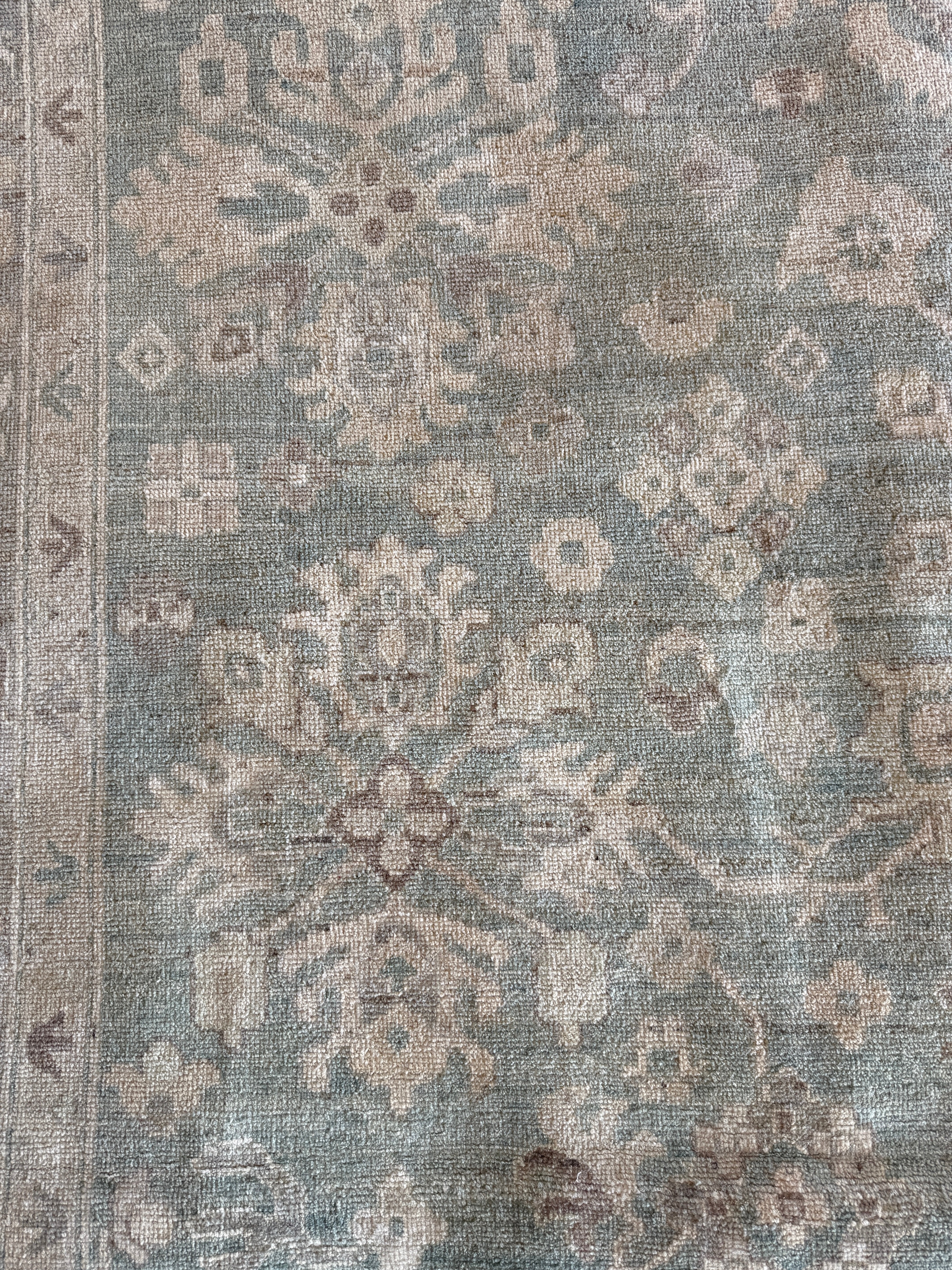 Emma Myers 8.8x12.3 Blue Afghani Whitewashed Oushak