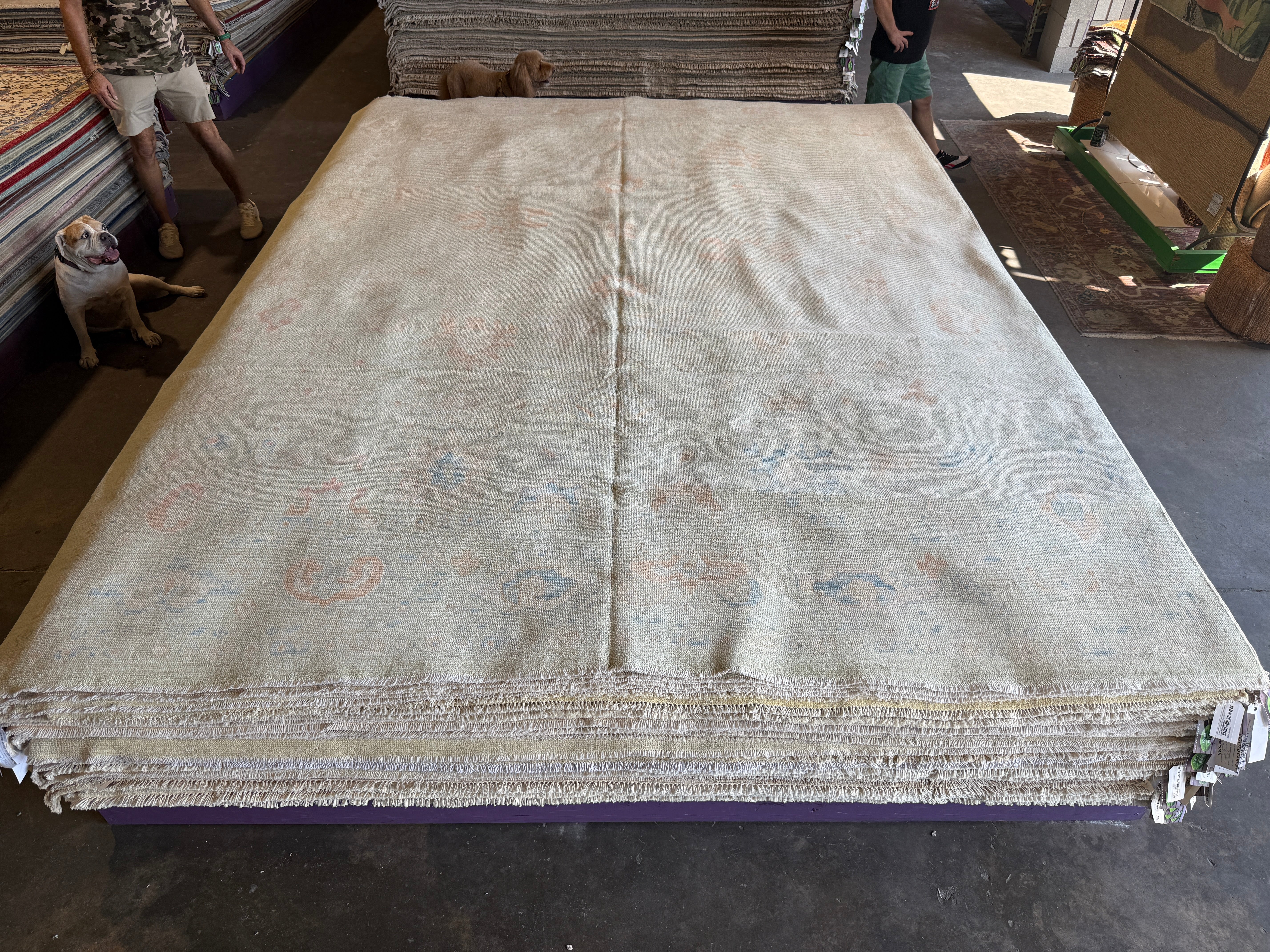 Lauren Otero 8.11x11.11 Light Pink Afghani Whitewashed Oushak