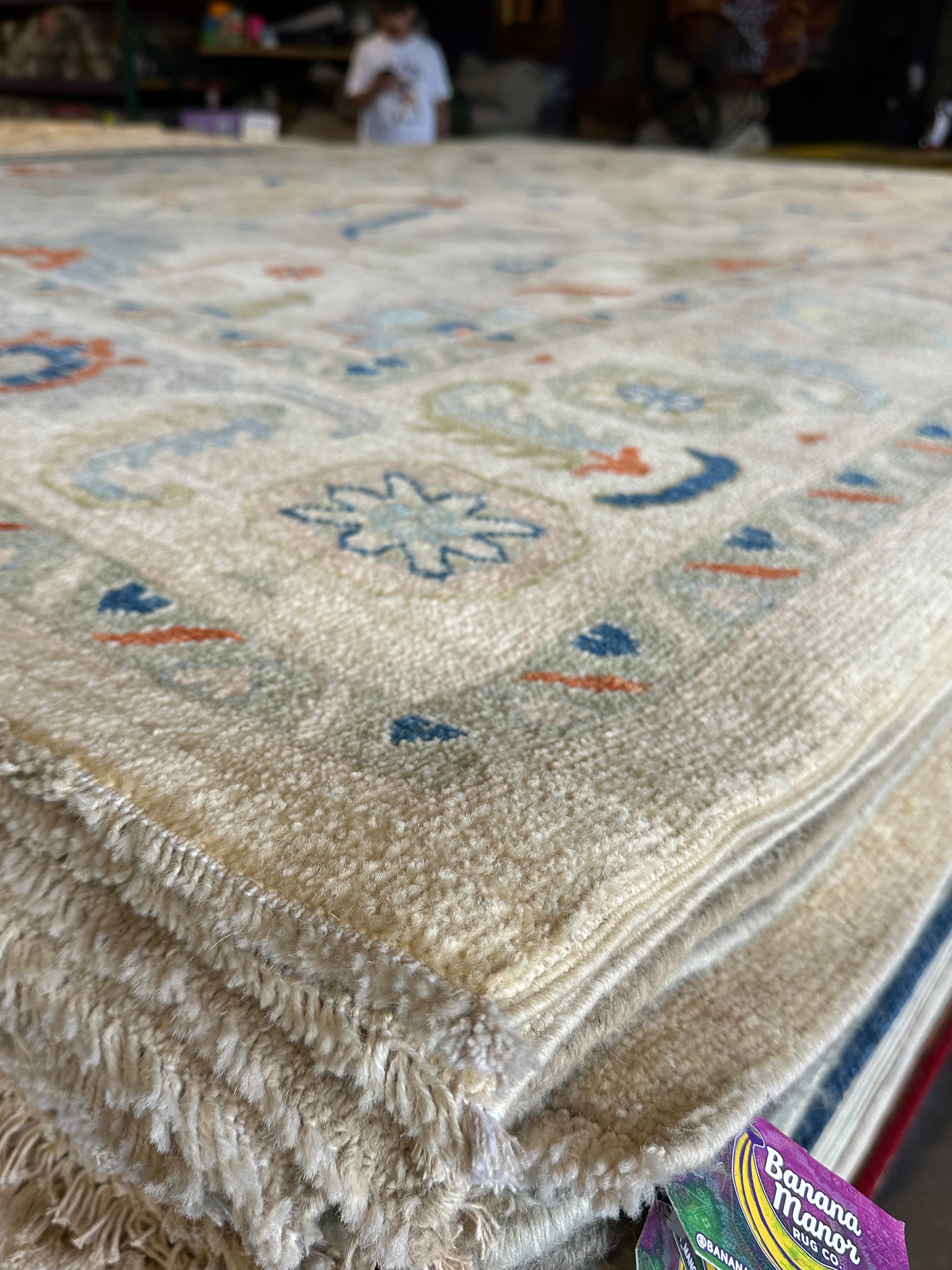 Shelley Darlingson 9.10x13.7 Afghani Colorful Oushak