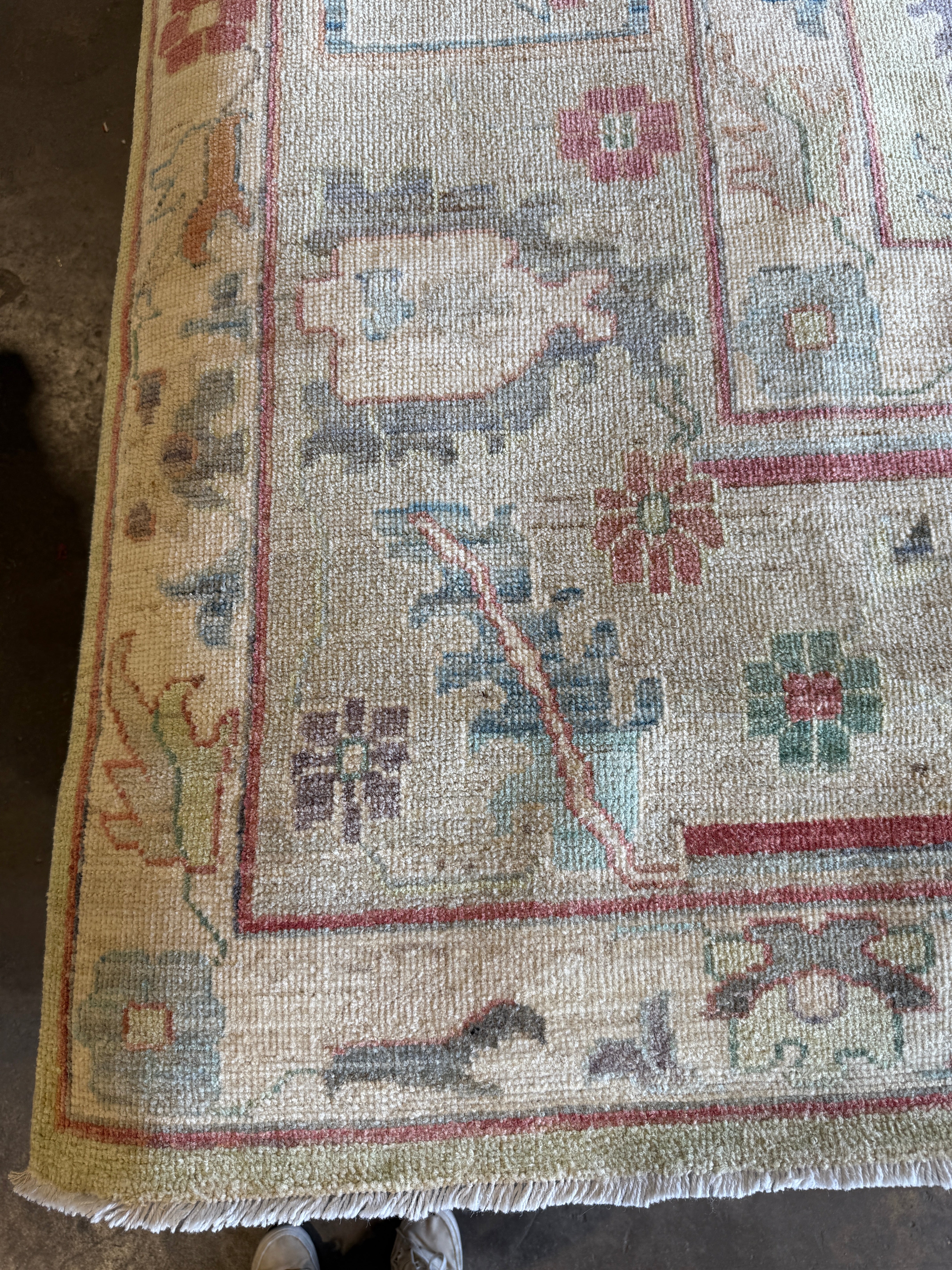 Sheriff Ritchie Santiago 10.1x14 Colorful Afghani Whitewashed Oushak Runner