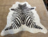 Zebra Off White Cowhide Rug 5.4x6.11