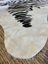Zebra Off White Cowhide Rug 5.4x6.11