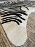 Zebra Off White Cowhide Rug 5.4x7.0