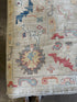 Evie Templeton 10x13.9 Colorful Afghani Whitewashed Oushak
