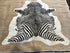 Zebra Off White Cowhide Rug 5.7x6.10