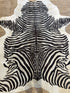 Zebra Off White Cowhide Rug 5.7x6.10