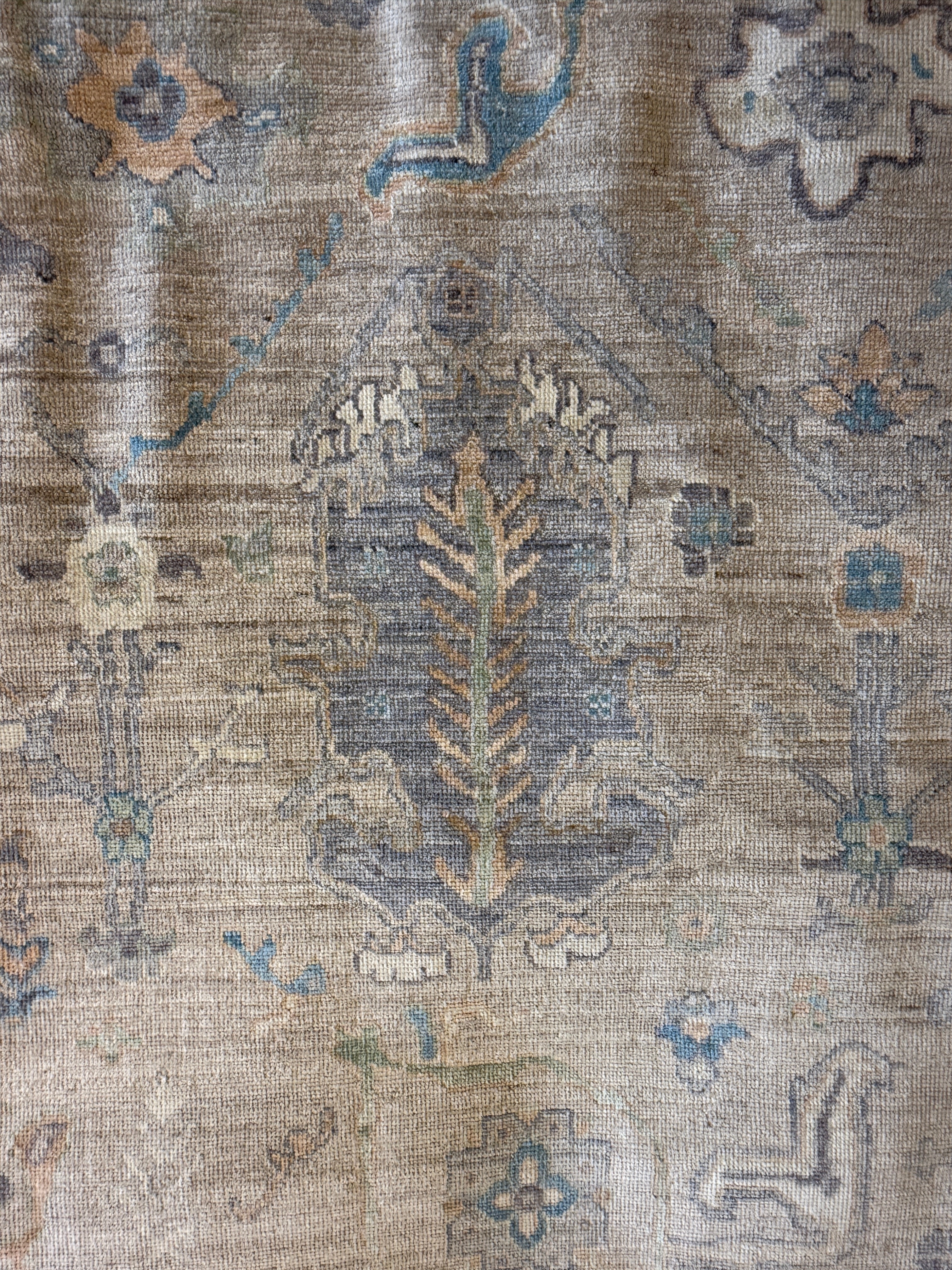 Siena Butterfield 10x13.7 Colorful Afghani Whitewashed Oushak