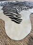 Zebra Off White Cowhide Rug 5.7x6.10